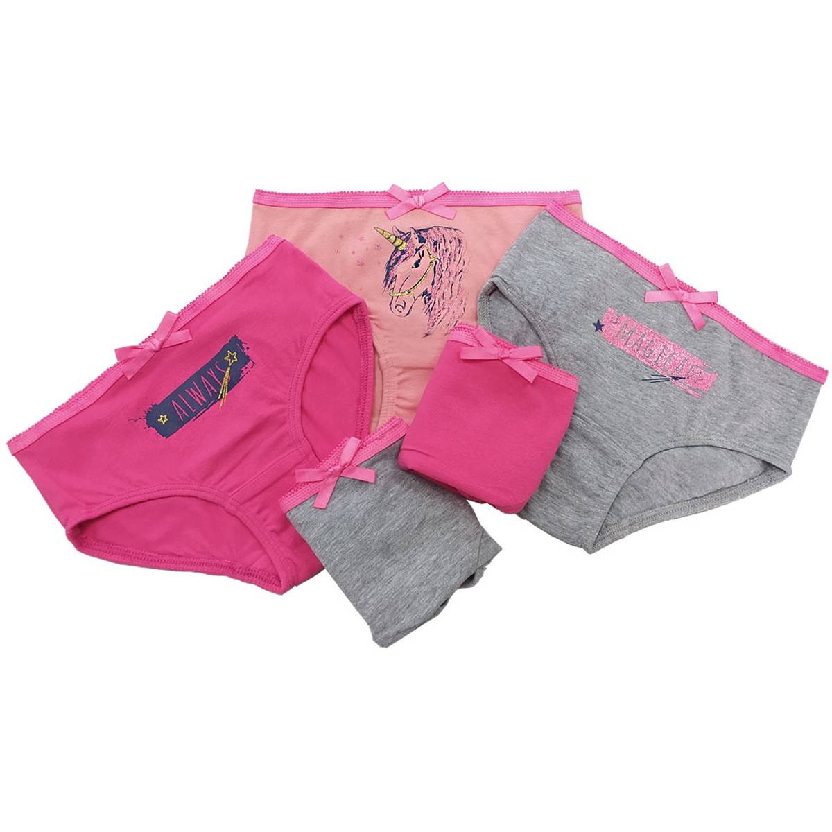 Lucky Kiddo spodnje hlače slip 5 kosov LK- GS 2 2_21 D Roza 110