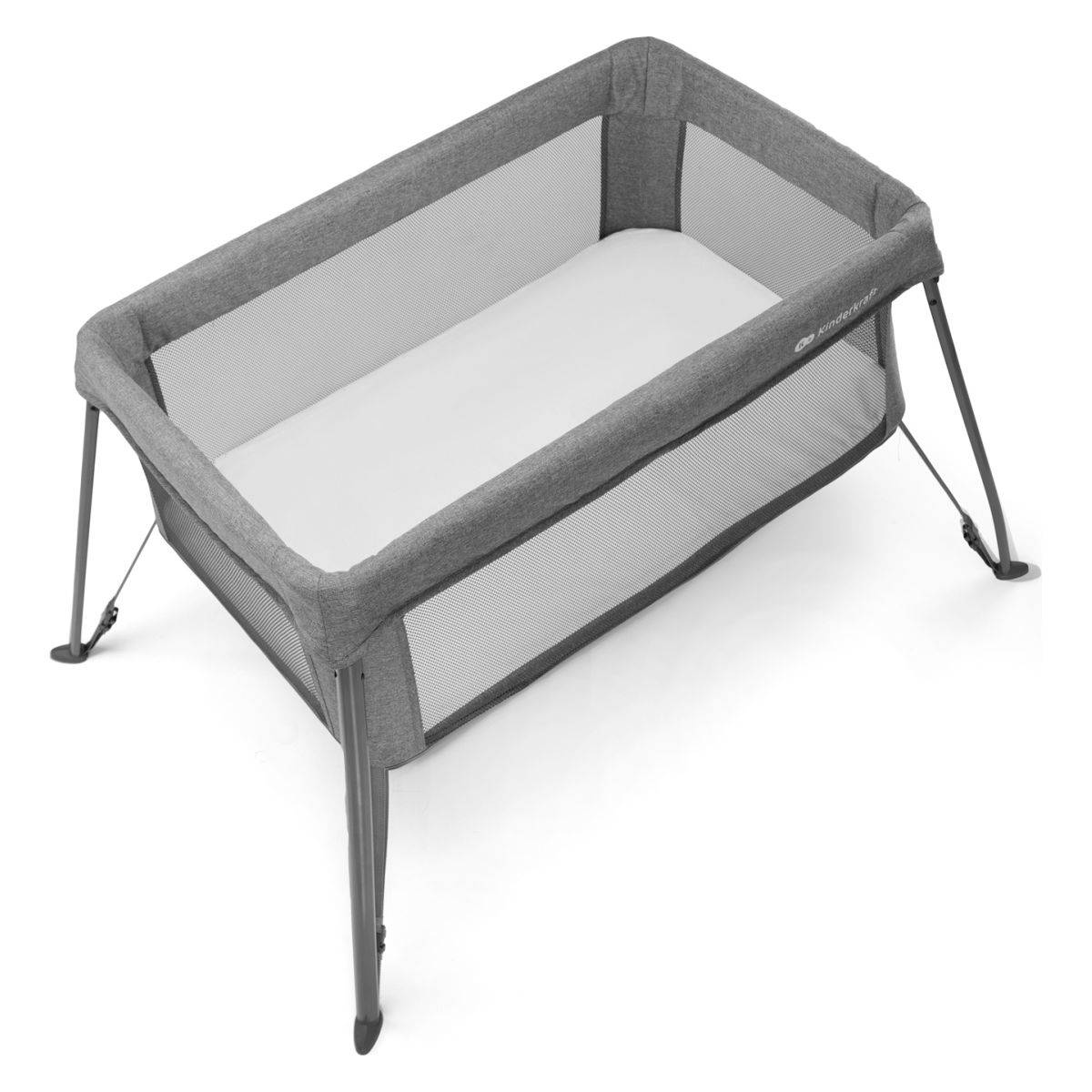 Kinderkraft prenosna postelja Cami zložljiva postelja grey