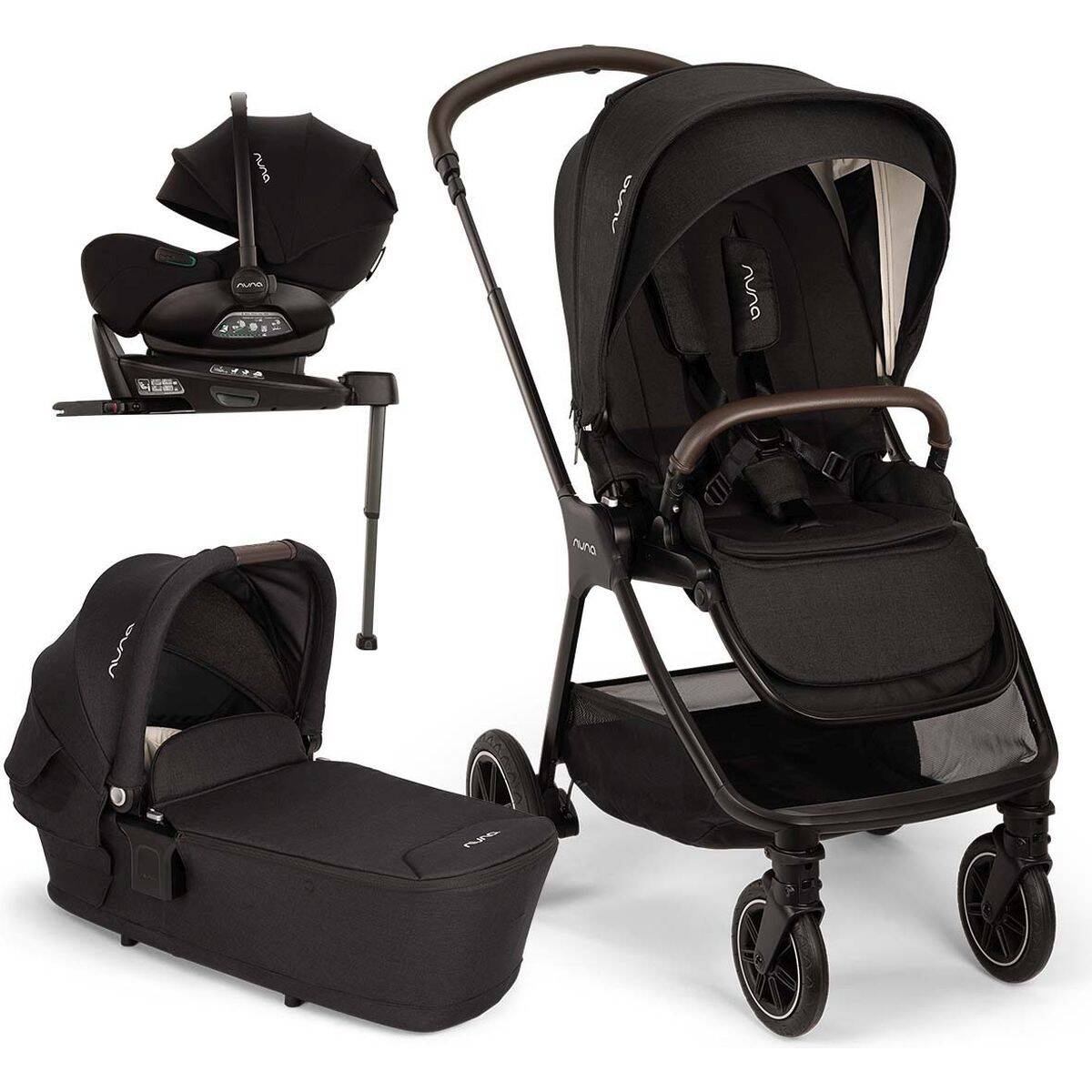 Nuna® Voziček 4v1 Arra Flex in baza Next Triv Next caviar