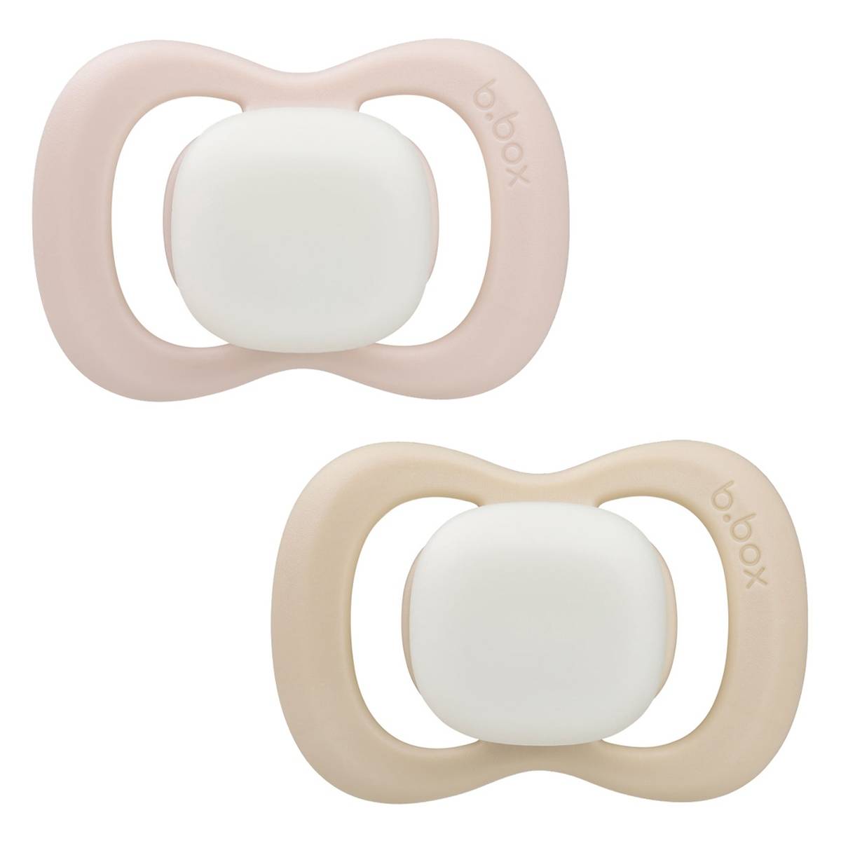 b.box tolažilna duda - silikon 2 glow 2/1 blush/latte