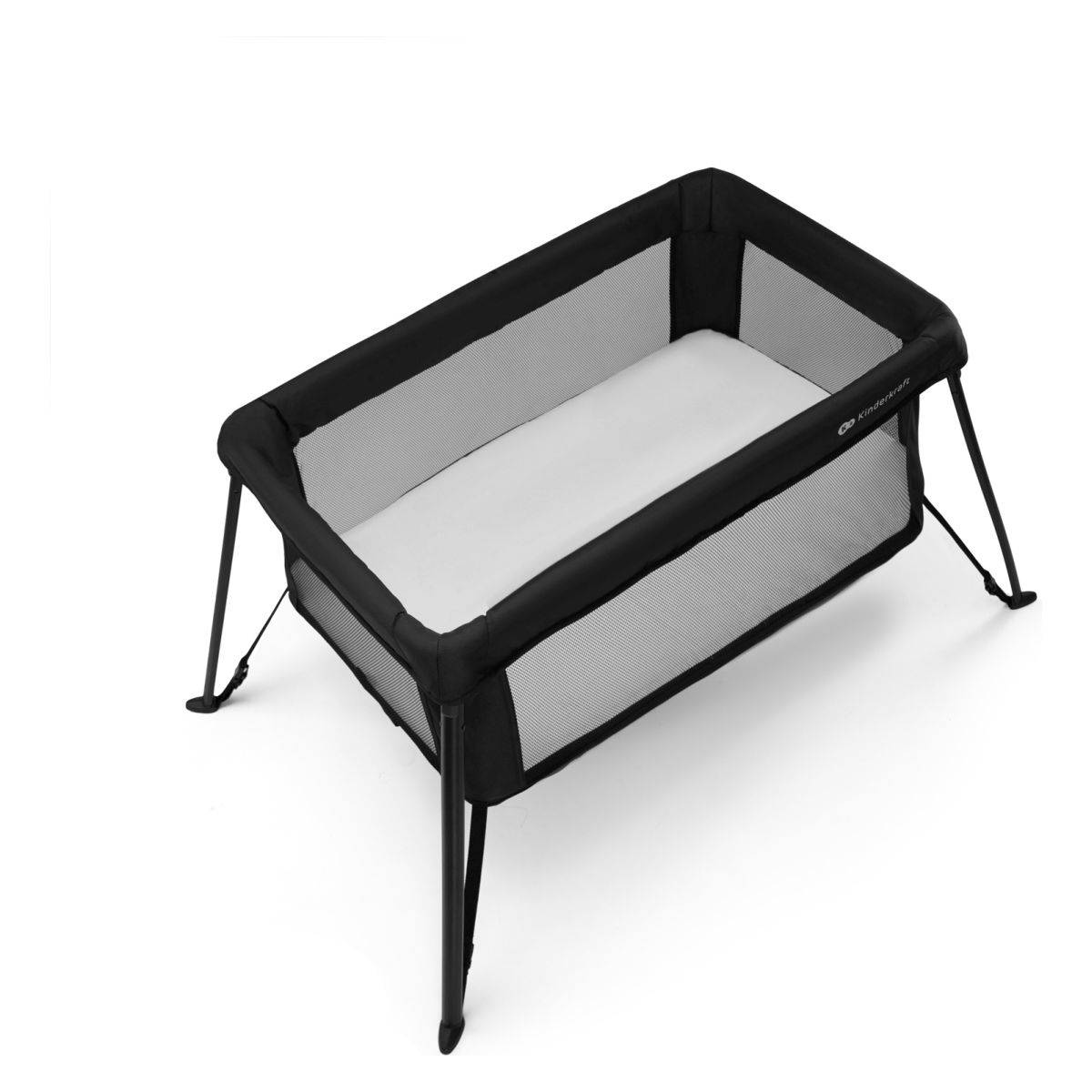 Kinderkraft prenosna postelja Cami zložljiva postelja black
