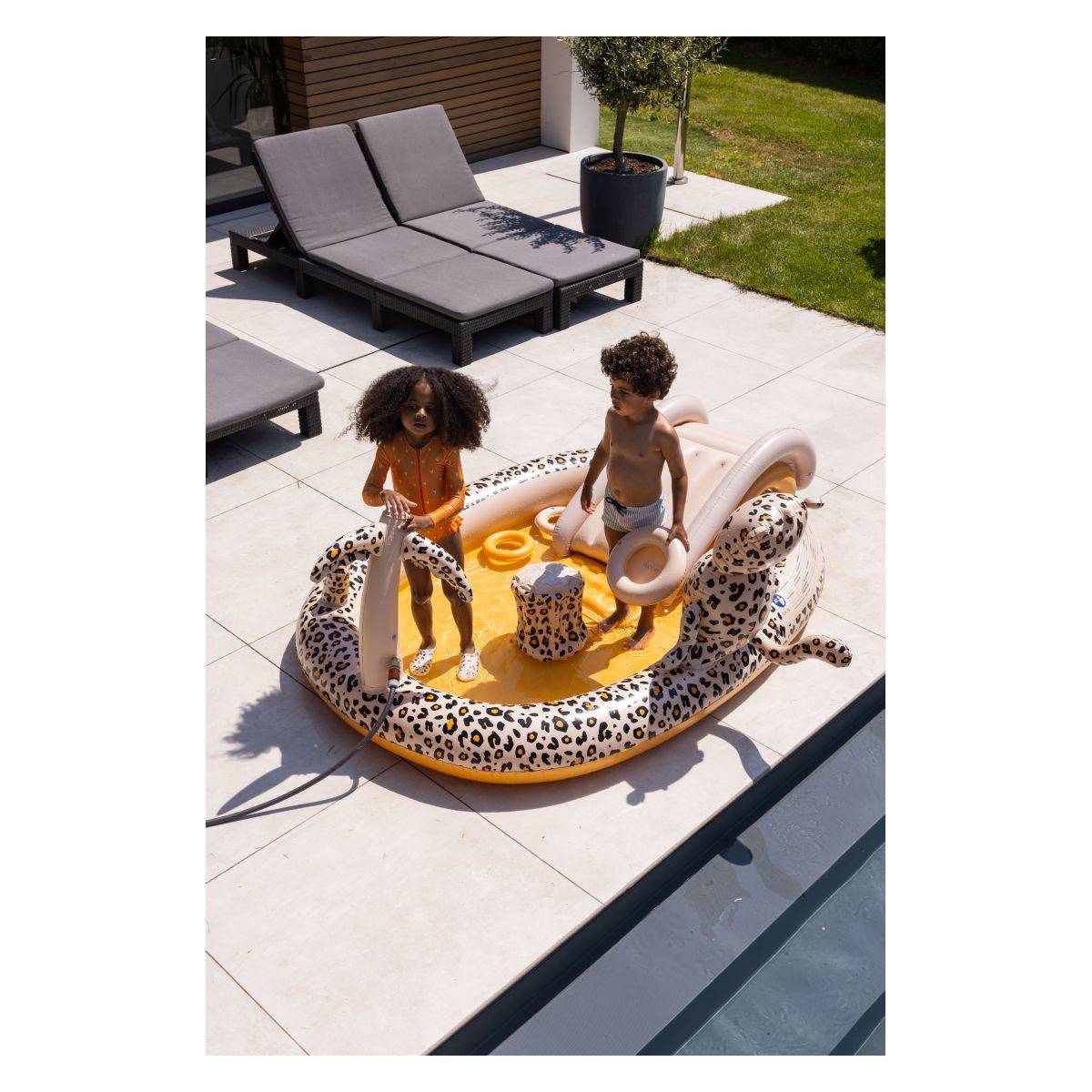 Swim Essentials napihljivo igralo Beige Leopard 211 cm