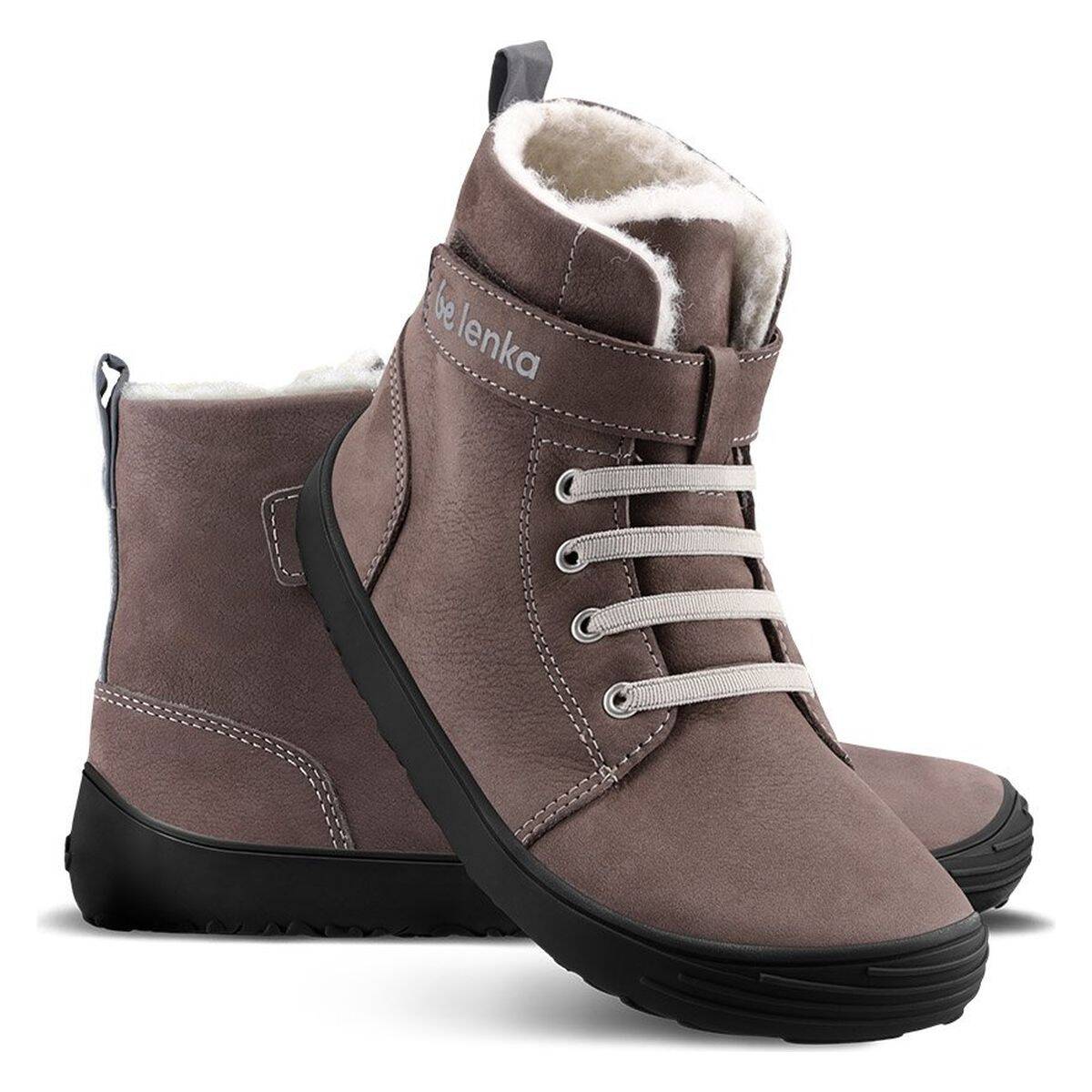 Be Lenka čevelj gležnjar Winter Kids barefoot U chocolate 29