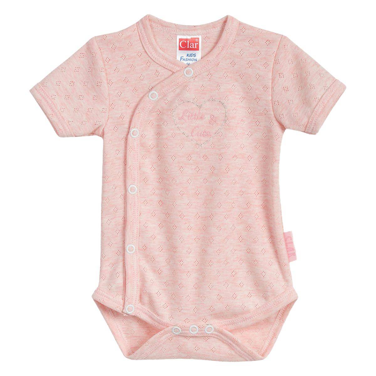 CLAR bodi preklop KR 01799 žakard Little&Cute Ž Roza 68