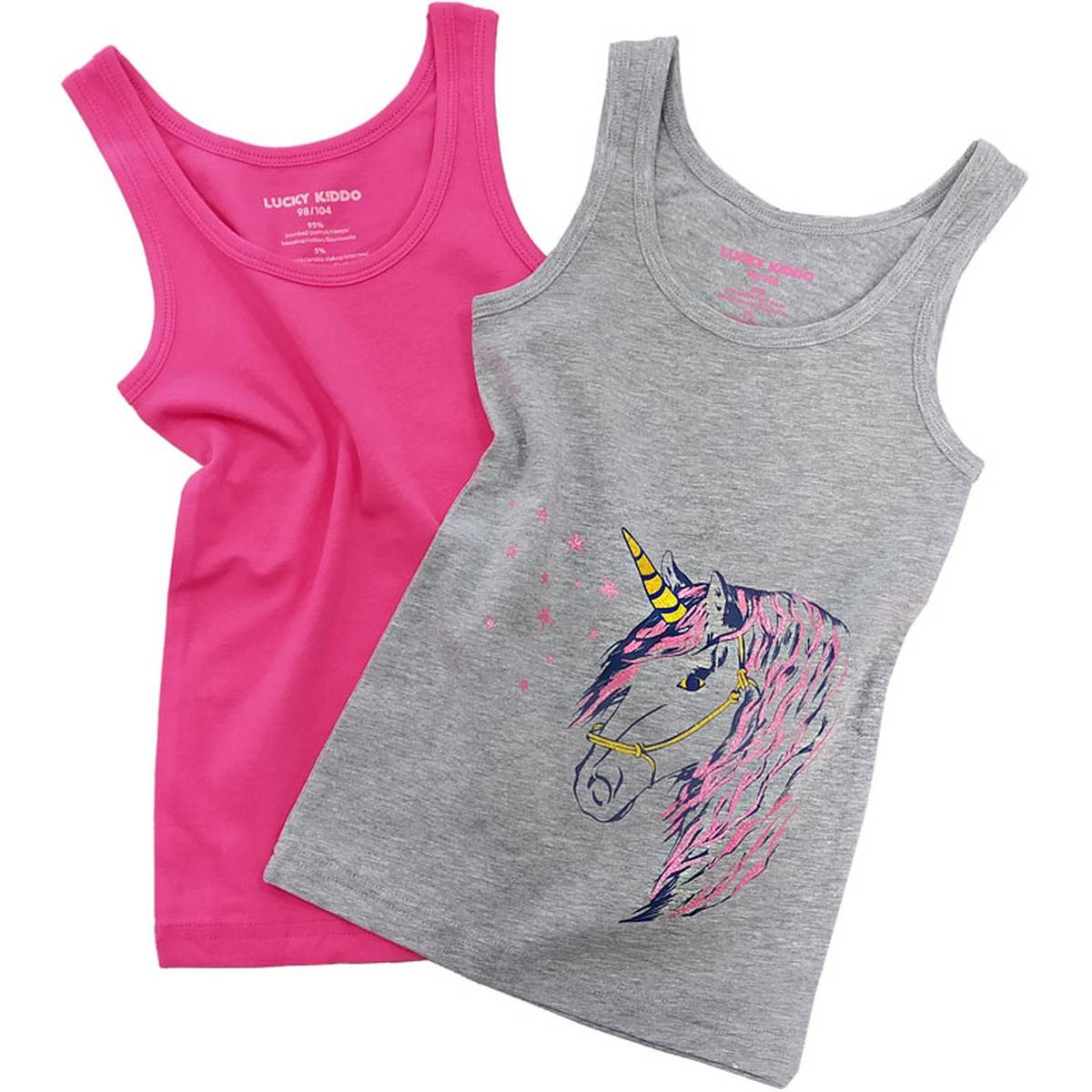 Lucky Kiddo spodnja majica 2 kosa LK- GT 2 B 2_21 D Roza 86