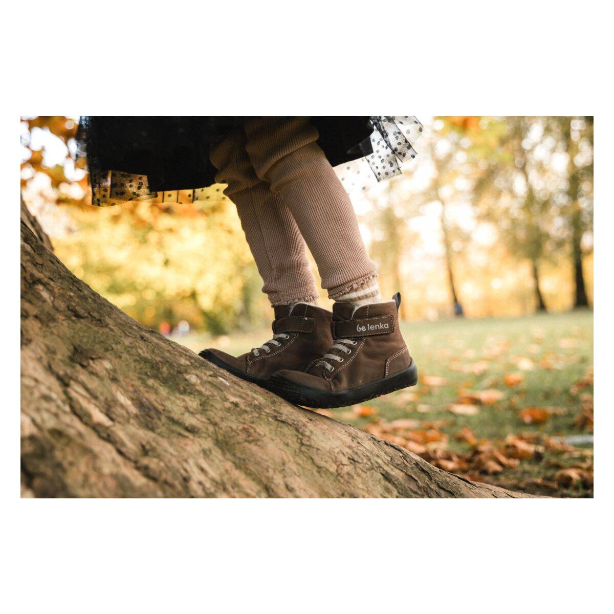 Be Lenka čevelj gležnjar Winter Kids barefoot U chocolate 29