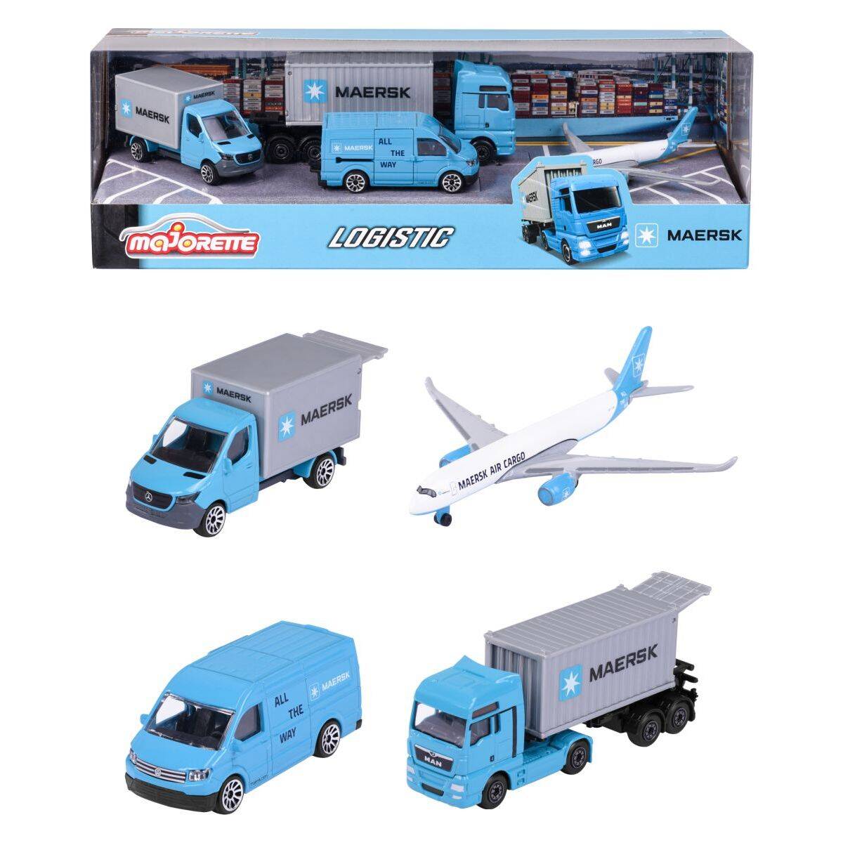 Majorette transportna vozila Maersk 4 kosi
