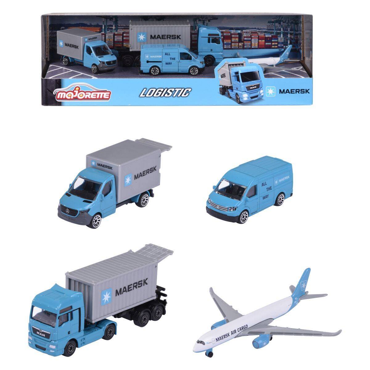 Majorette transportna vozila Maersk 4 kosi
