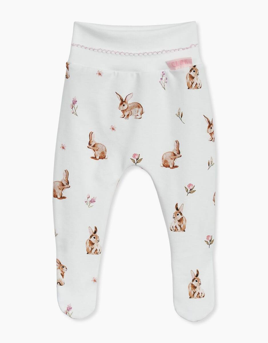 Clar sp. deli žabice do pasu potisk zajčki DH 01827 D bela 68