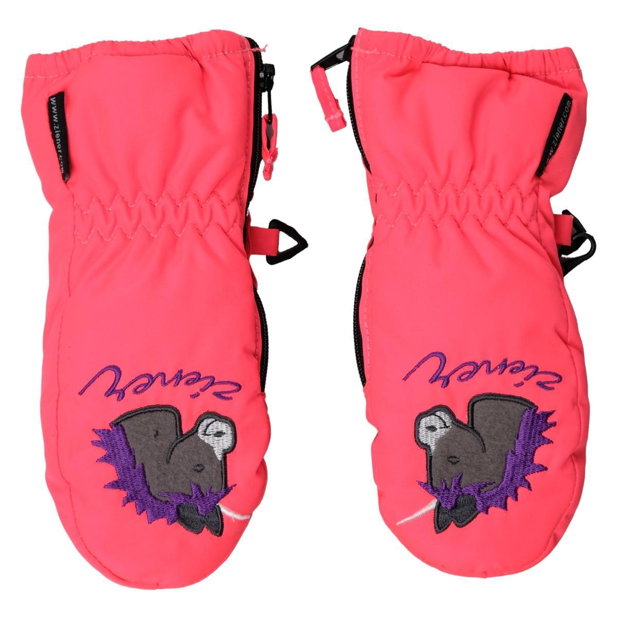 Ziener ski rokavice 1 prst 801952 LE ZOO MINIS D Roza 92