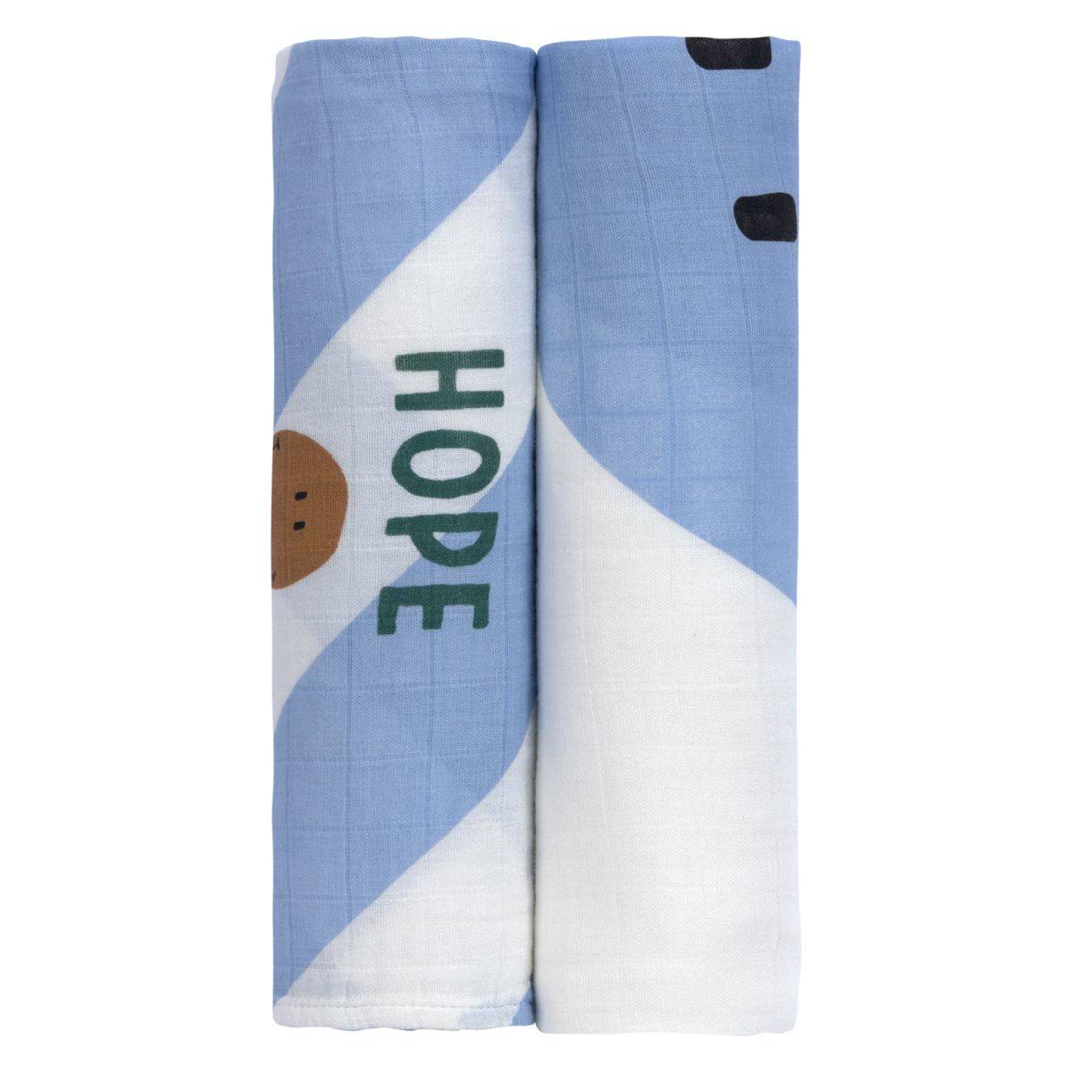 LÄSSIG tetra pelena XL, 2/1 120 x 120 cm happy rascals smile sky