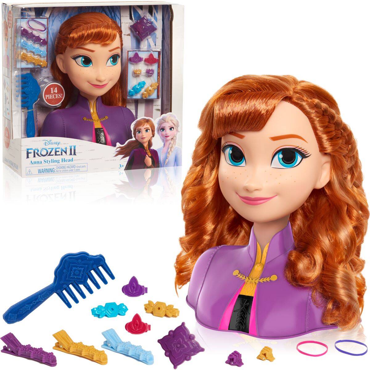 JUST PLAY glava za uređivanje Disney Frozen Anna Styling Head