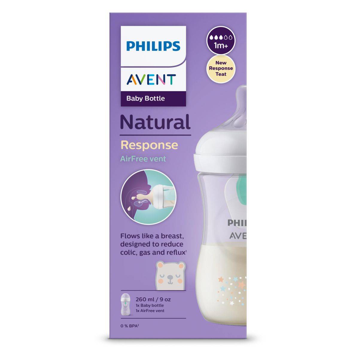 AVENT plastična bočica 260ml AFV Deco Natural Response