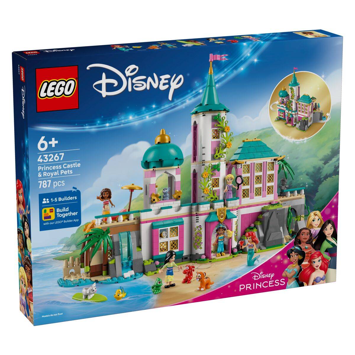 LEGO® DISNEY PRINCESS™ 43267 Dvorac s princezama i kraljevski kućni ljubimci