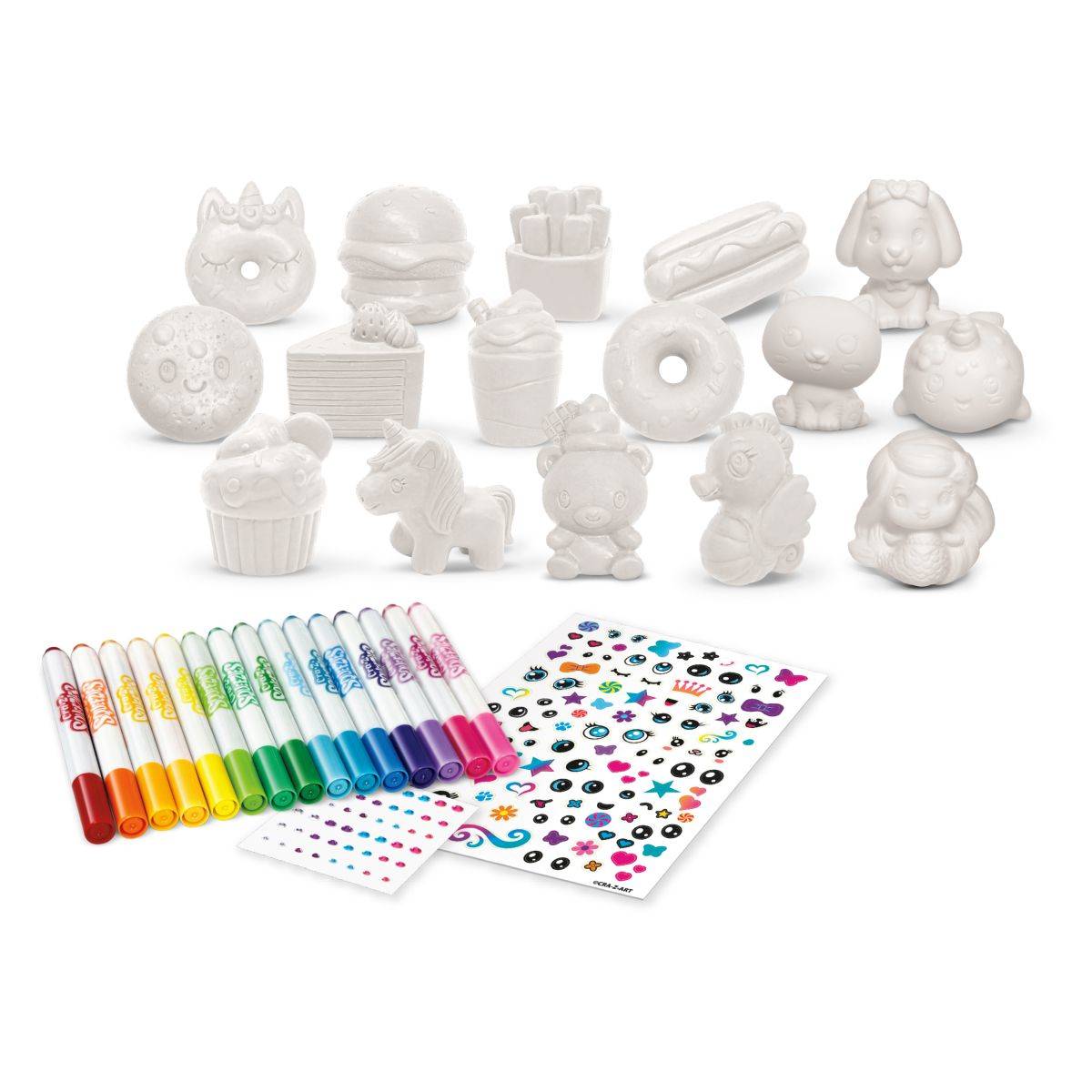Crazart set 3v1 Pobarvaj figurice Squeezie Cuties