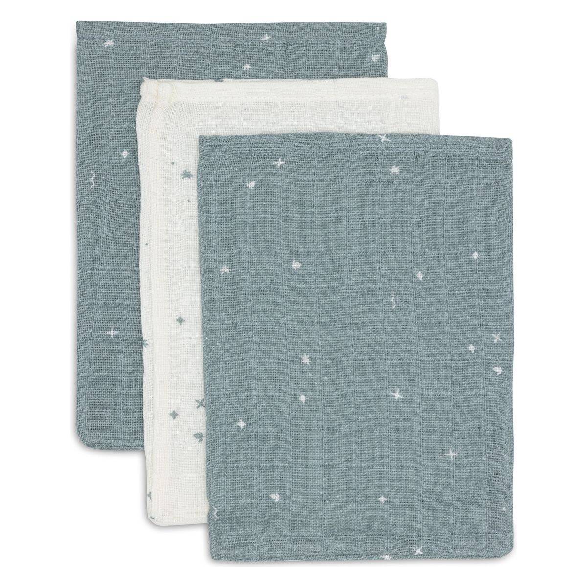 Jollein krpice za umivanje 3/1 15x20cm Twinkling sea green