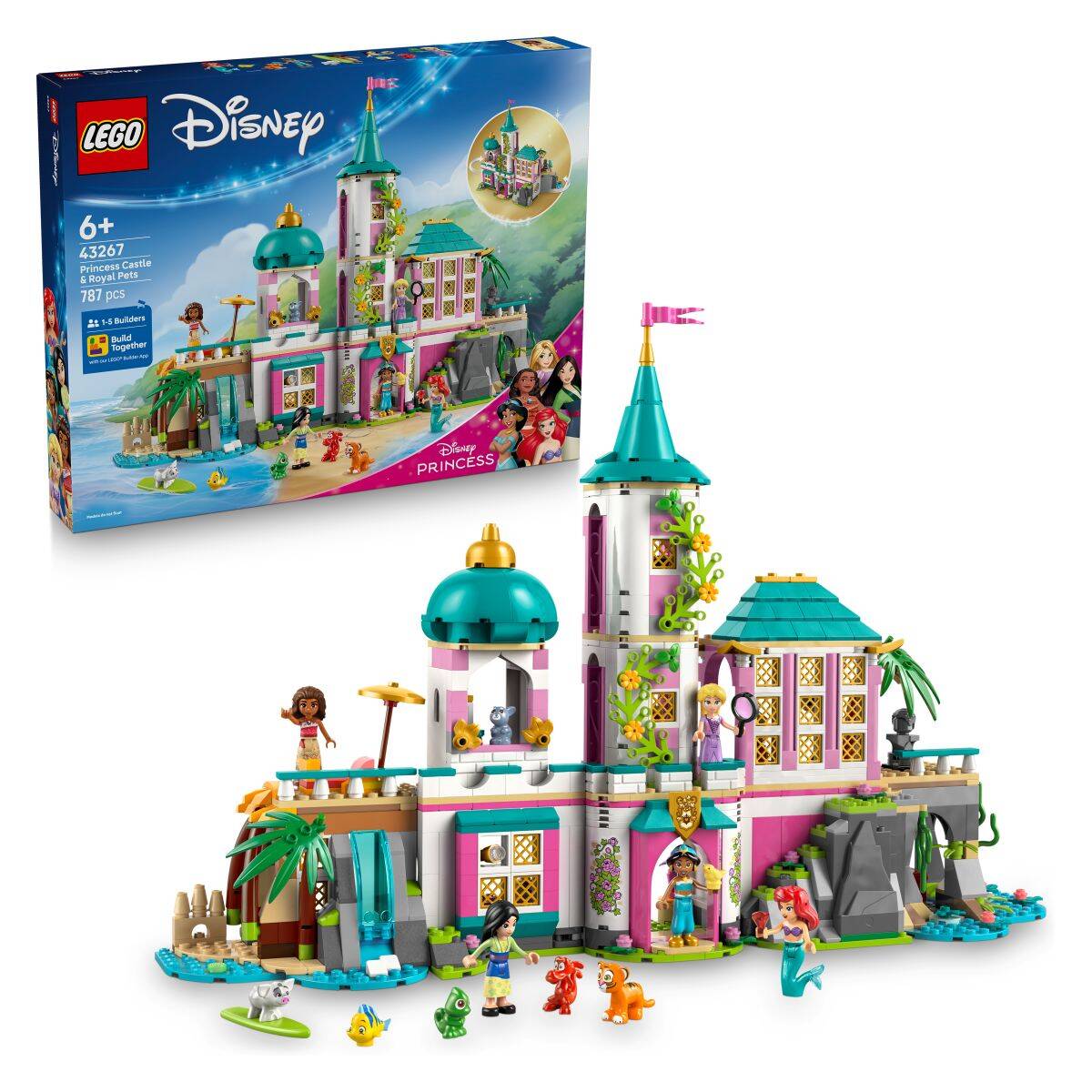 LEGO® DISNEY PRINCESS™ 43267 Dvorac s princezama i kraljevski kućni ljubimci