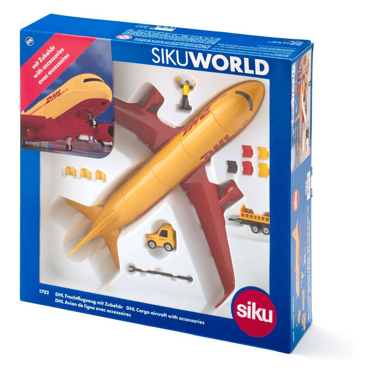 Siku DHL Cargo letalo z dodatki