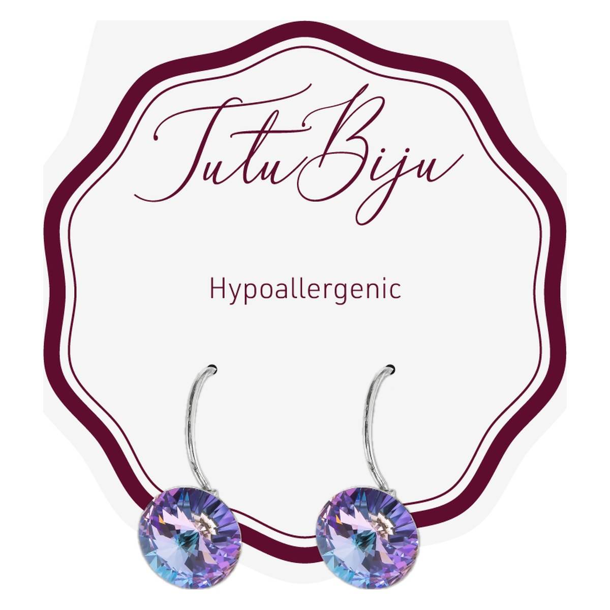 TUTU BIJU naušnice  Rivolo pendant 10 mm Vitral Light