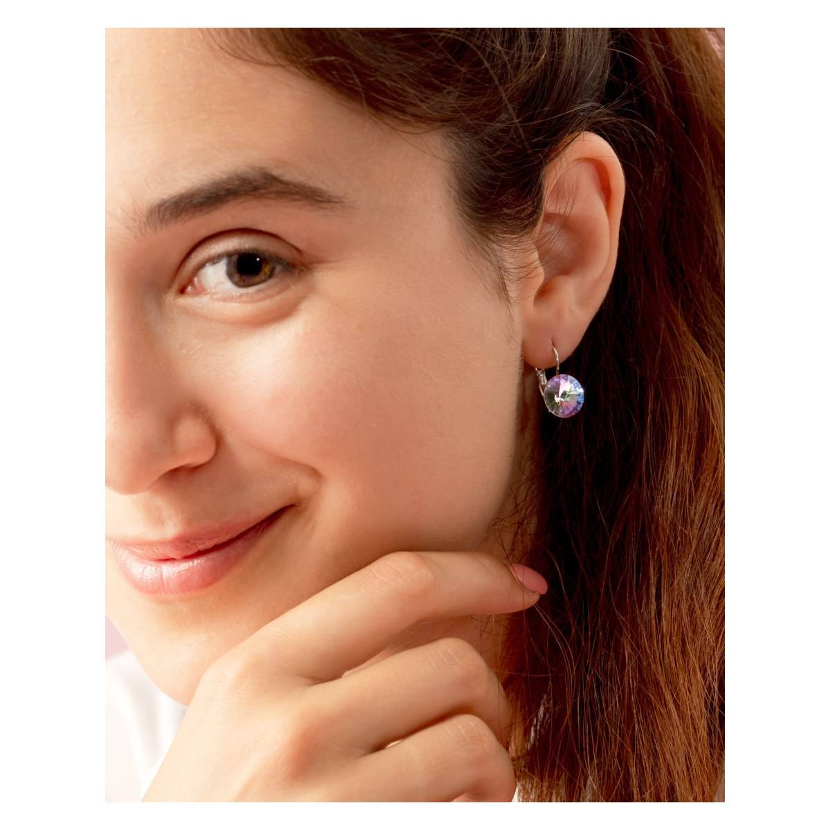 TUTU BIJU naušnice  Rivolo pendant 10 mm Vitral Light