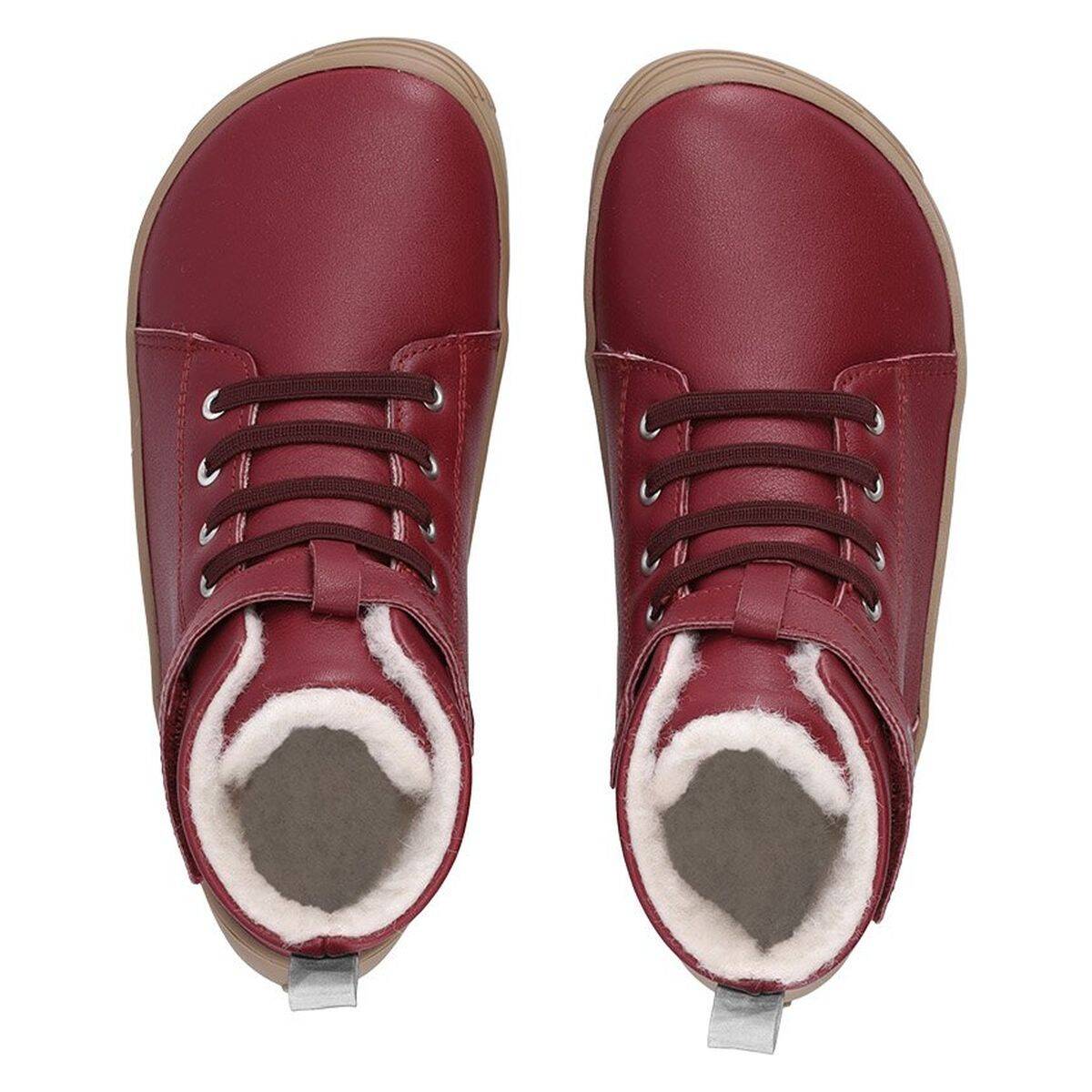 Be Lenka čevelj gležnjar Winter Kids barefoot D dark cherry red 26