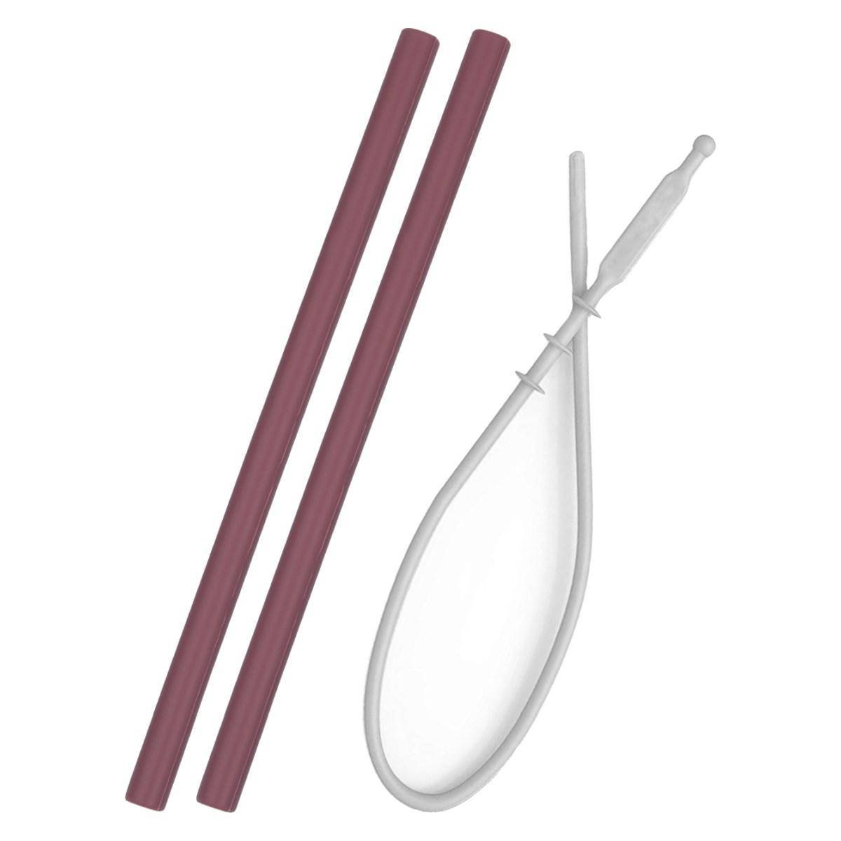 Minikoioi slamica silikonska, 2 kosa Flexi Straws red