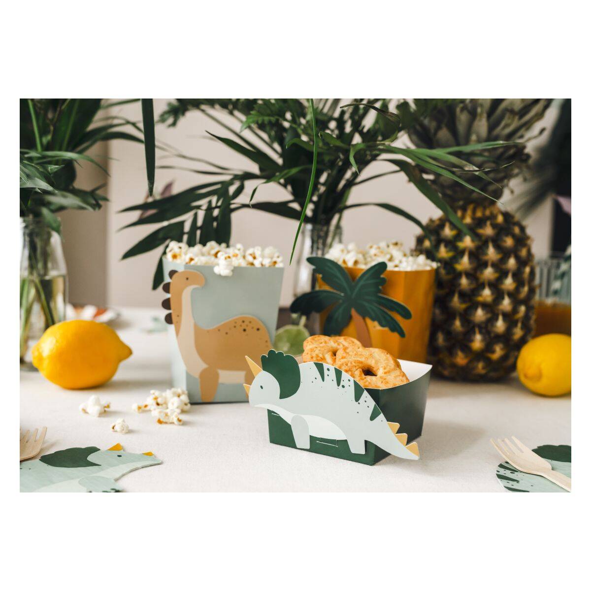 PartyDeco škatle za prigrizke dinozavri