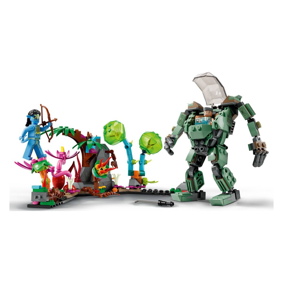 Lego® Avatar 75571 Neytiri in Thanator proti Quaritchu v AMP-oklepu