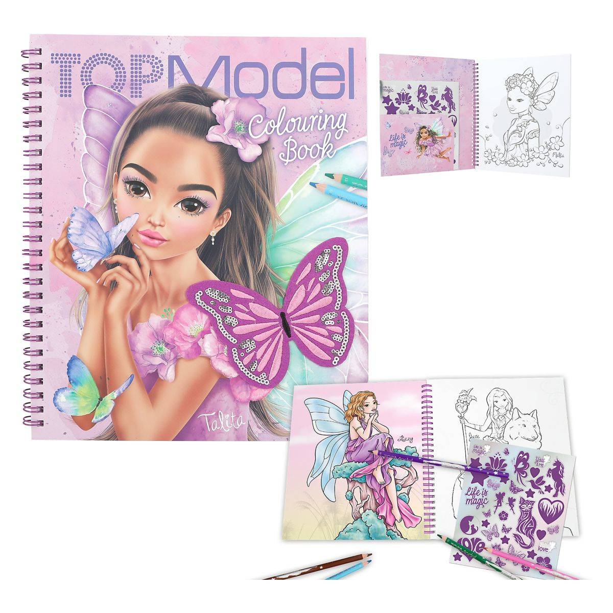 Top Model pobarvanka z bleščicami FAIRY LOVE