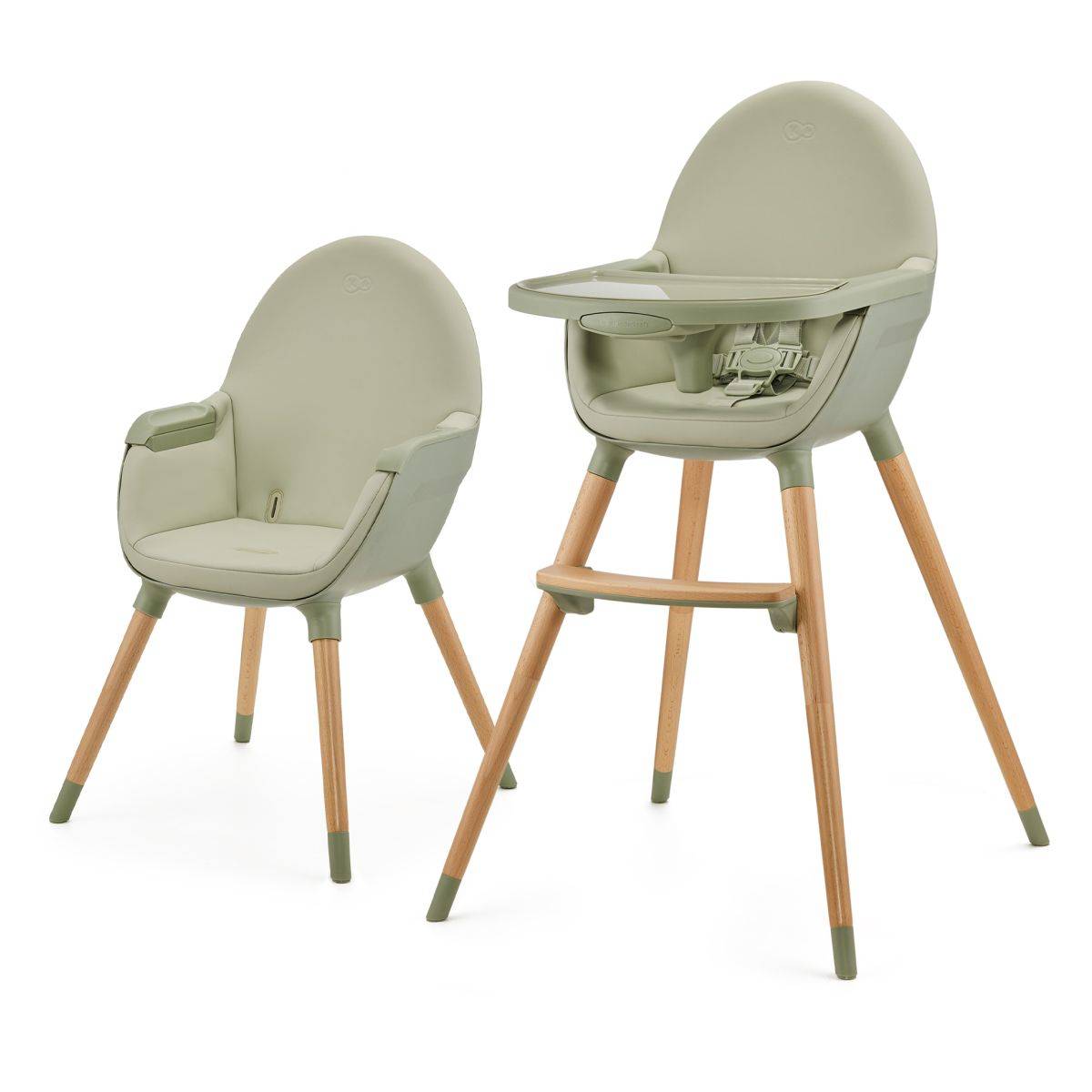 Kinderkraft stol za hranjenje Fini 2 green