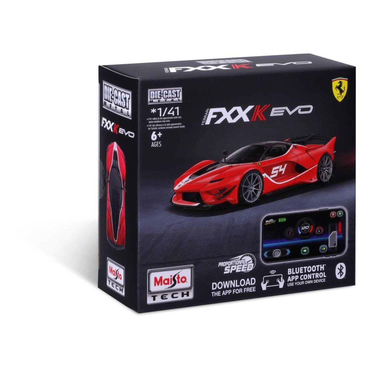 Maisto avtomobil R/C 1:41 Die-Cast Metal RC (bluetooth car), sort