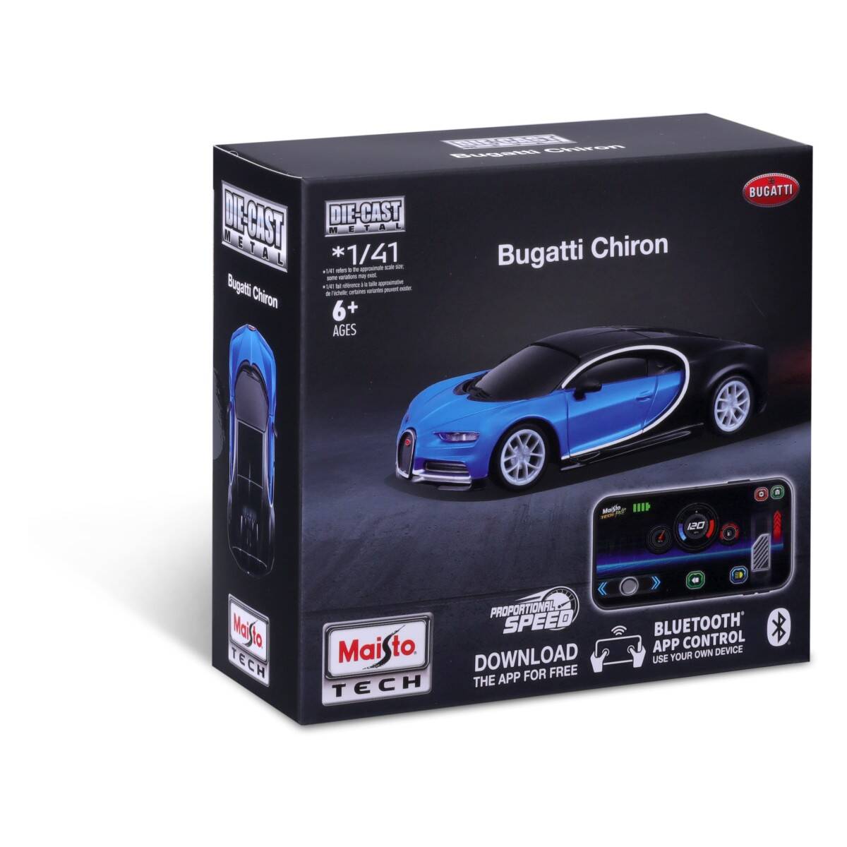 Maisto avtomobil R/C 1:41 Die-Cast Metal RC (bluetooth car), sort