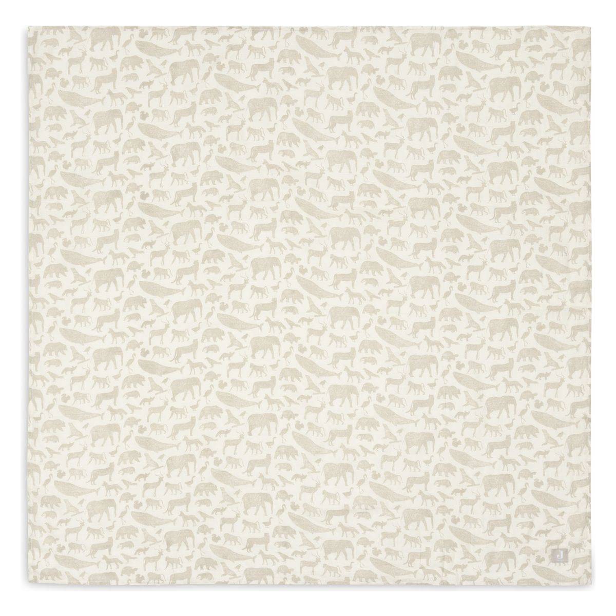 Jollein tetra plenica 2/1, 115x115cm animals nougat
