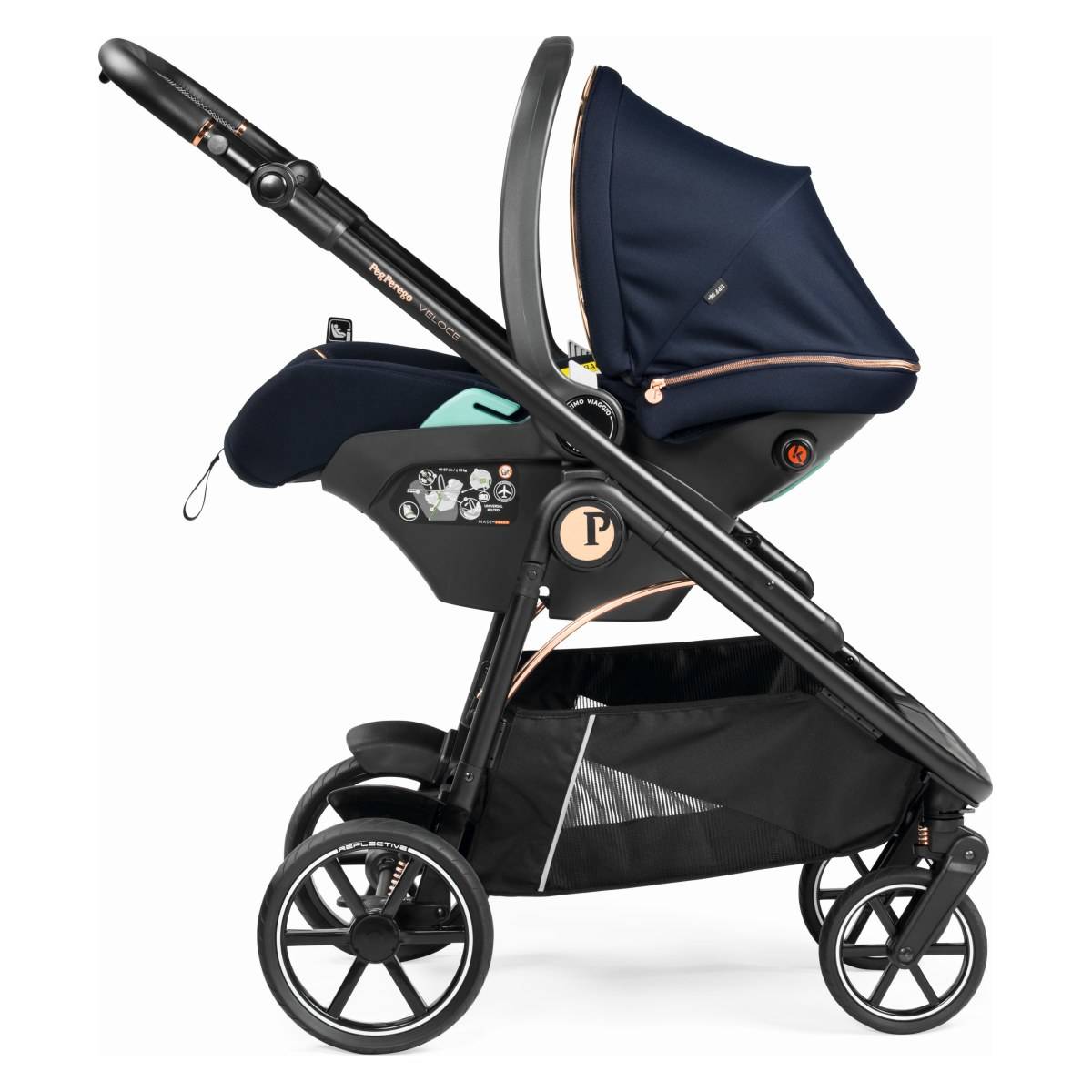 Peg Perego Voziček 3v1 Veloce modular Lounge blue shine