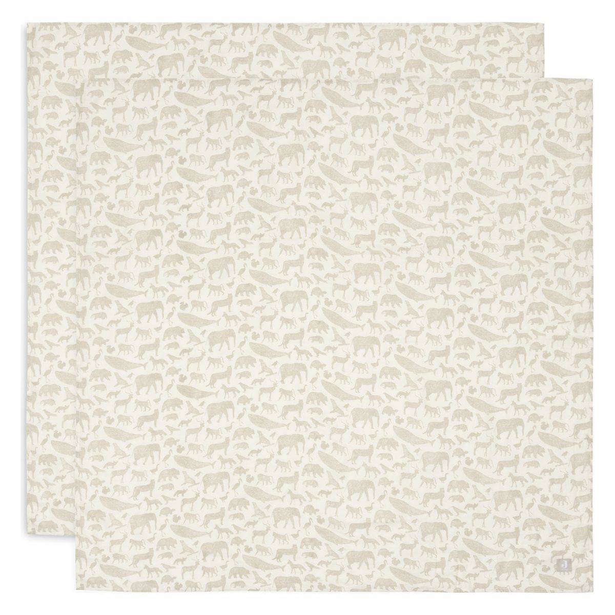 Jollein tetra plenica 2/1, 115x115cm animals nougat