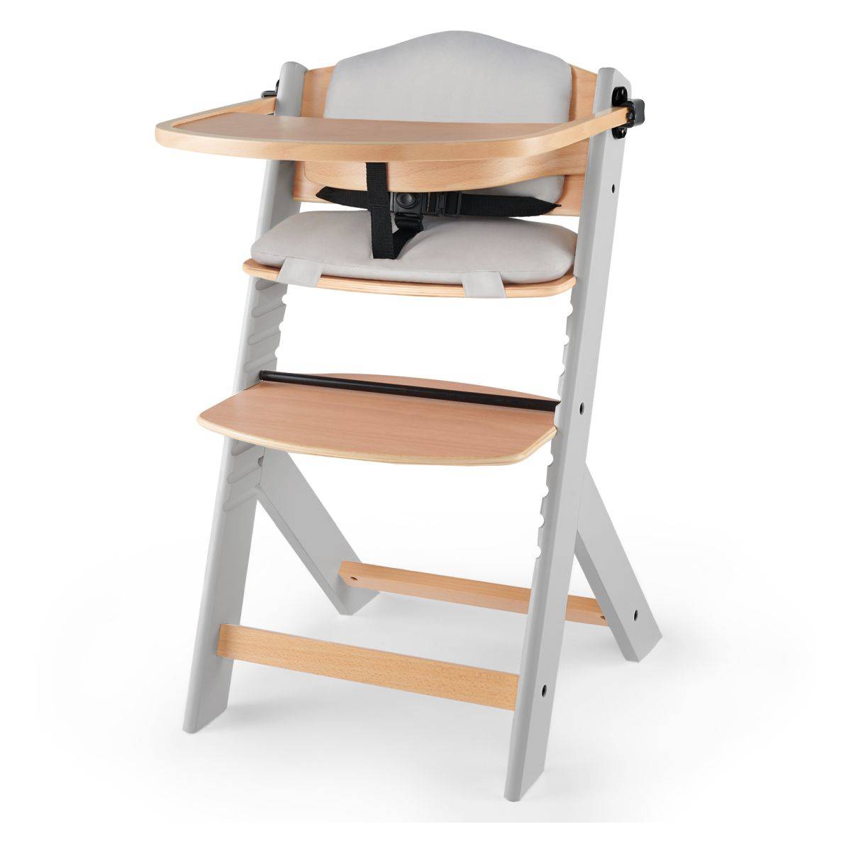Kinderkraft stol za hranjenje Enock grey