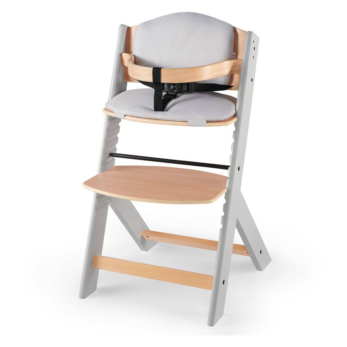 Kinderkraft stol za hranjenje Enock grey