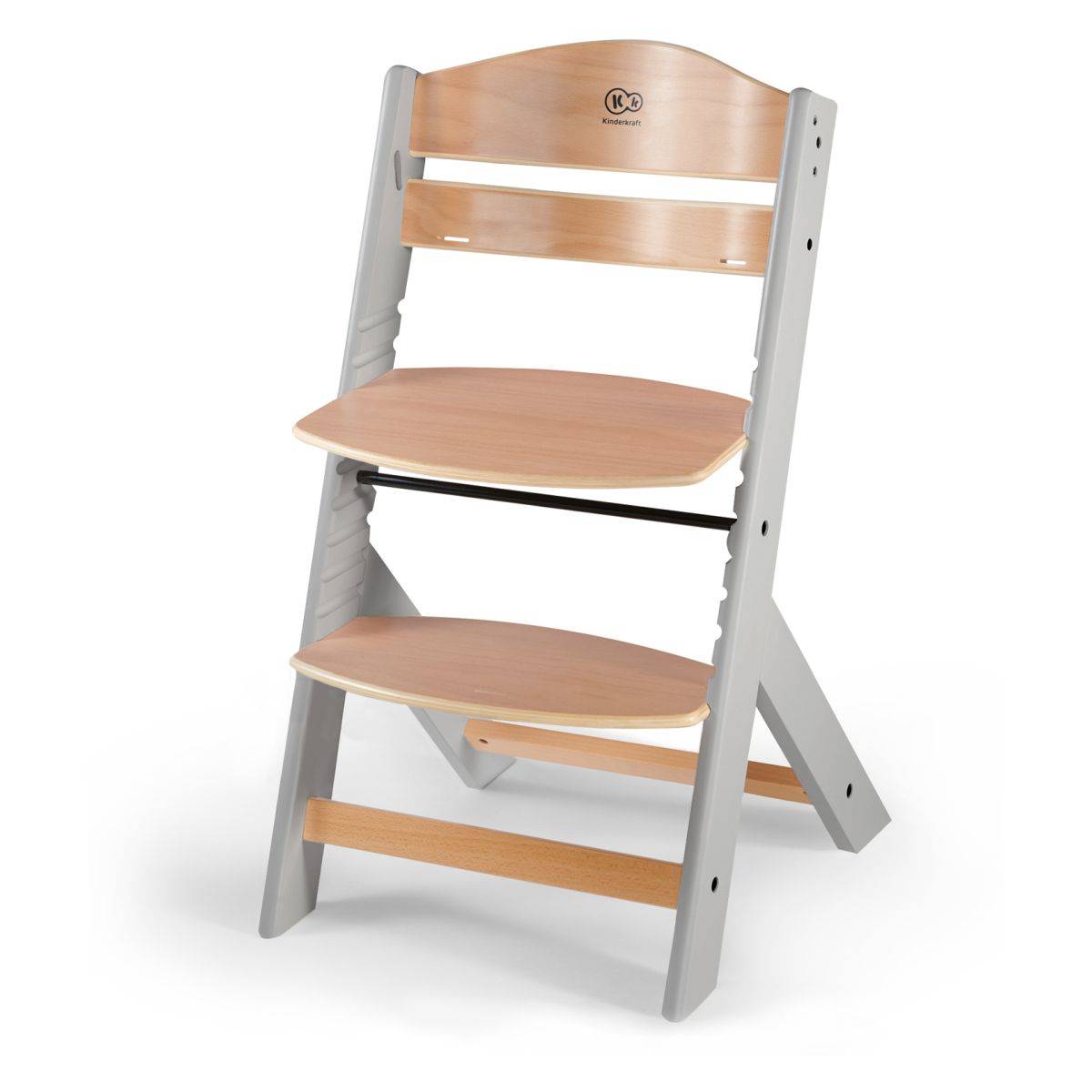 Kinderkraft stol za hranjenje Enock grey