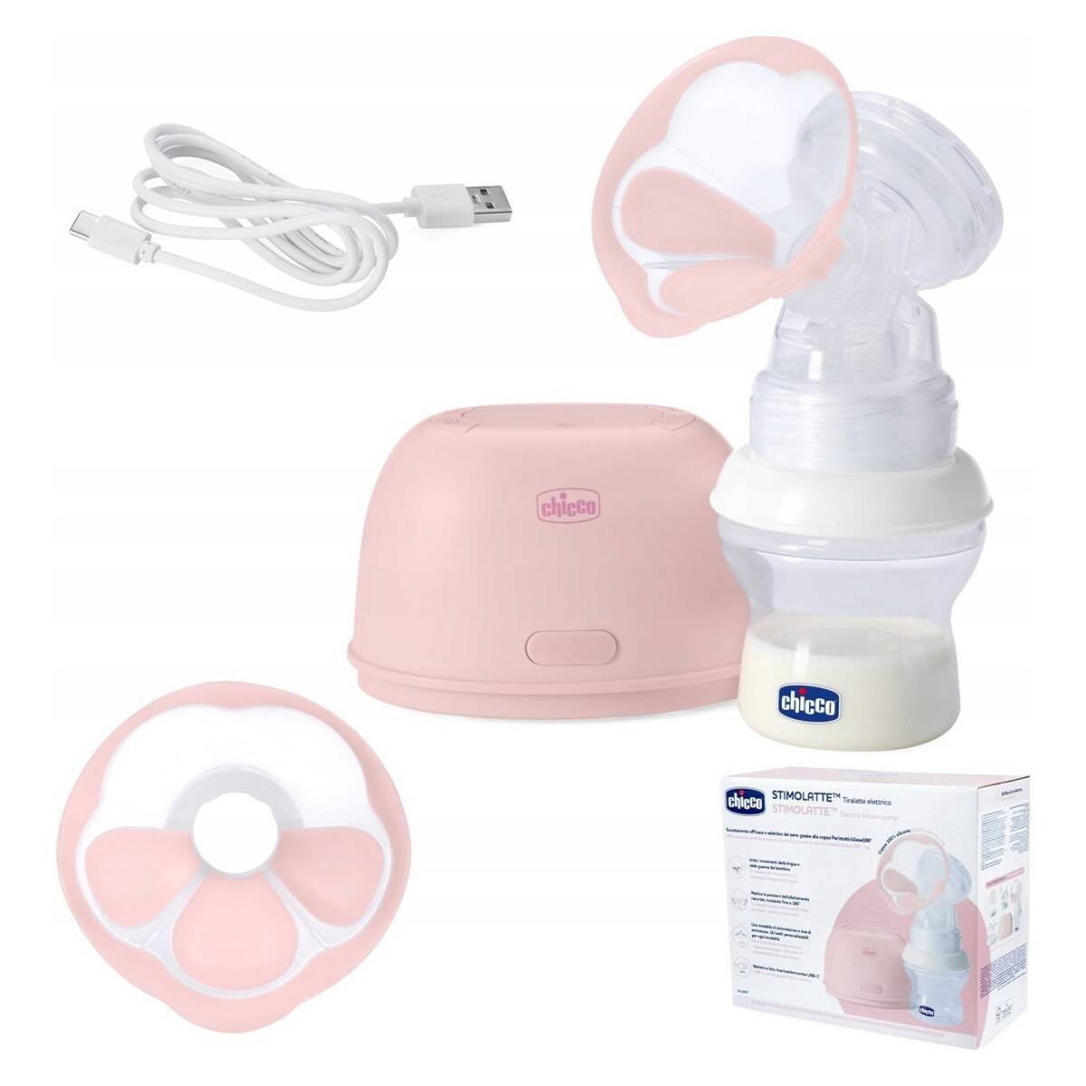 Chicco električna črpalka Stimolatte white