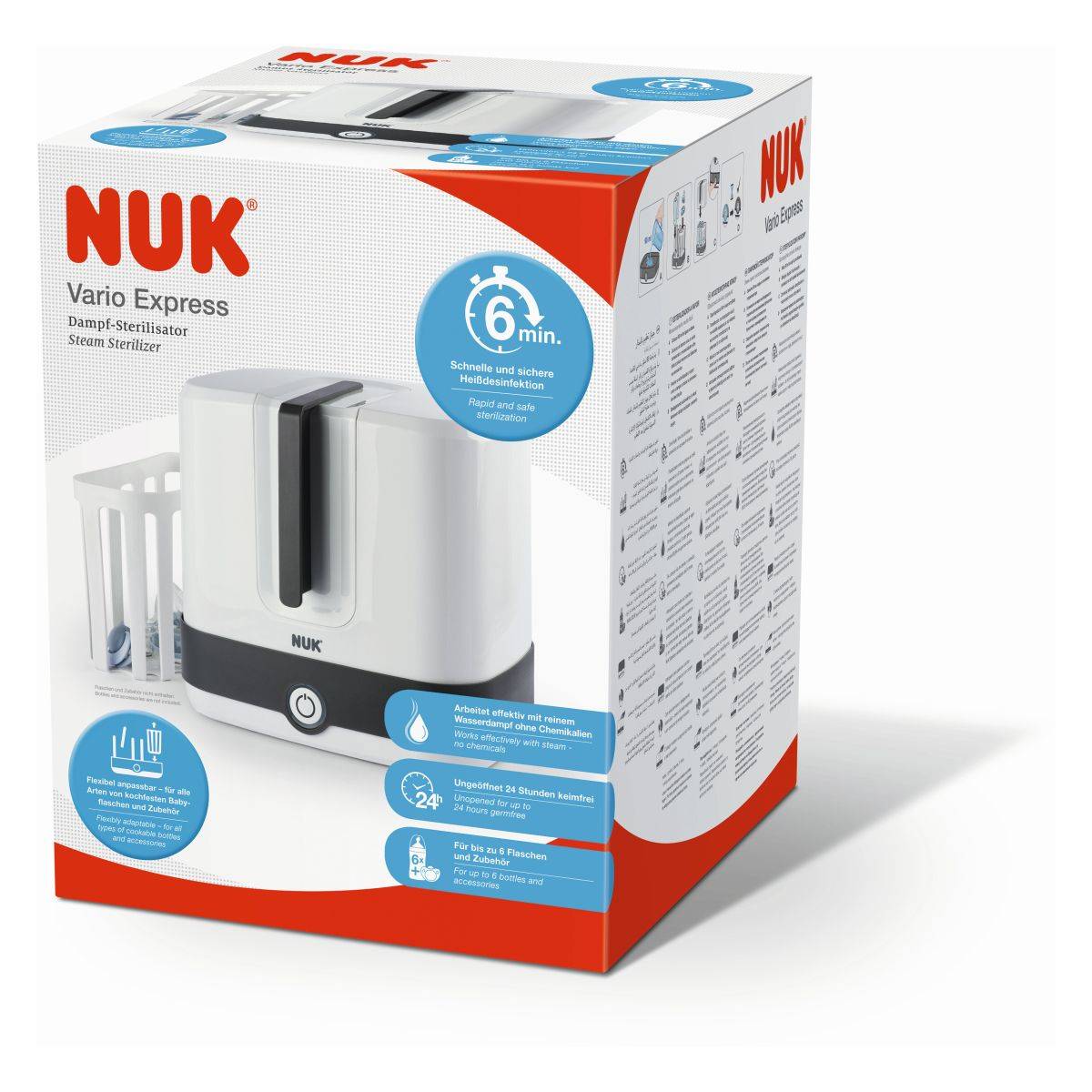 NUK mikrovalni parni sterilizator Vario express kom