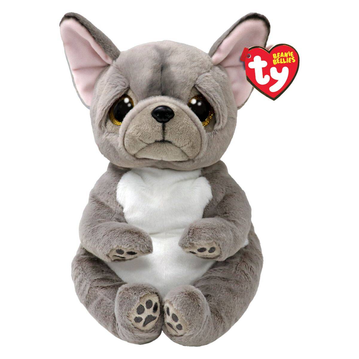 TY Beanie Bellies WILFRED sivi kuža, 24 cm