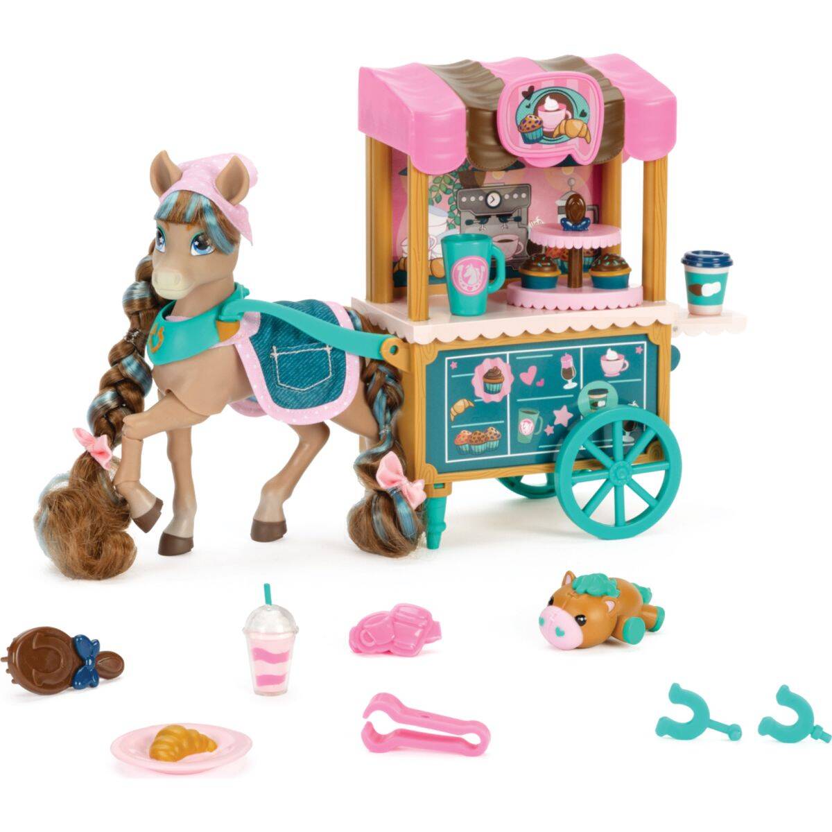 Jakks Pacific figura Wild Manes  Cocoa-in konj in pekarna s kočijo