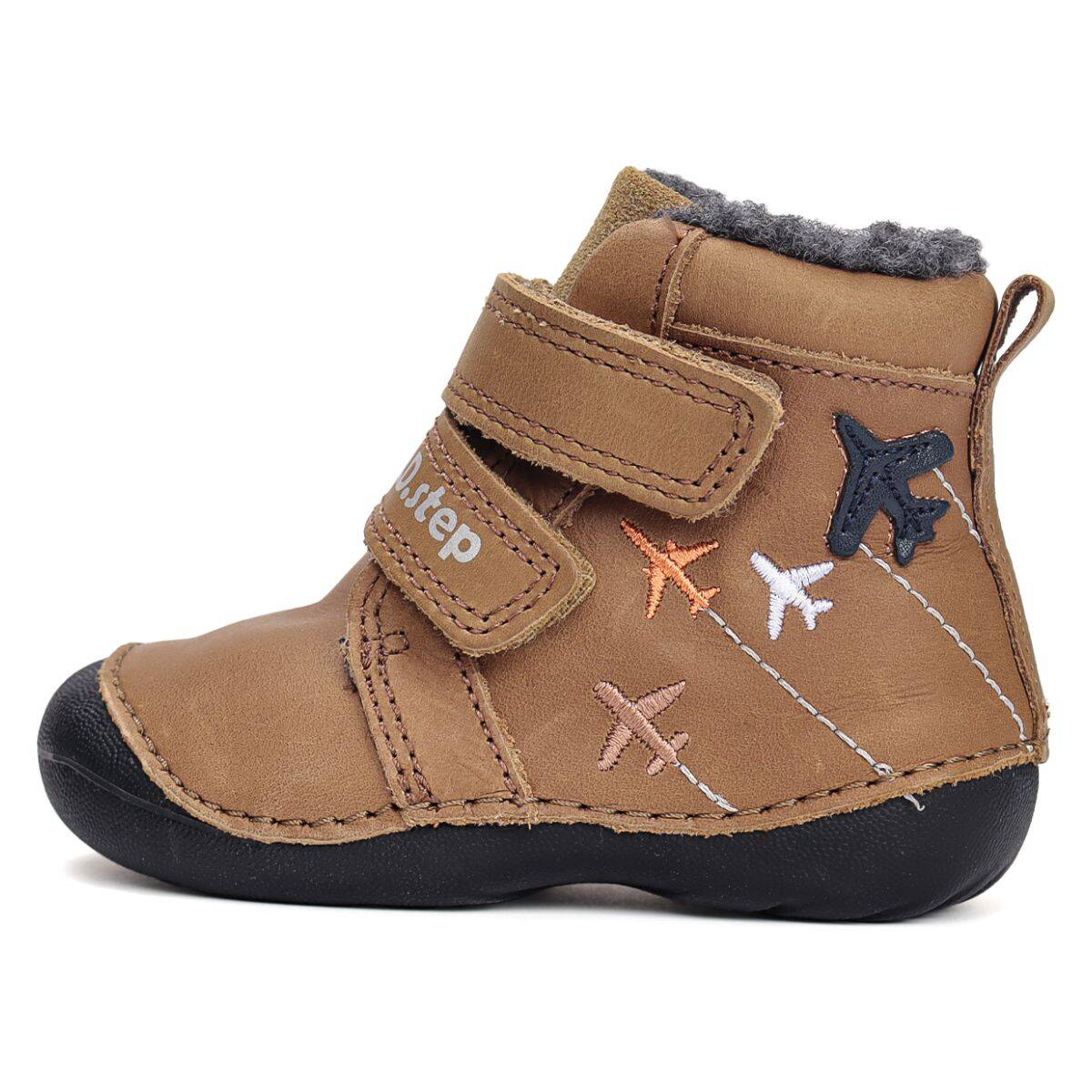 D.D.Step čevelj gležnjar W015-52347B podložen F chocolate 21