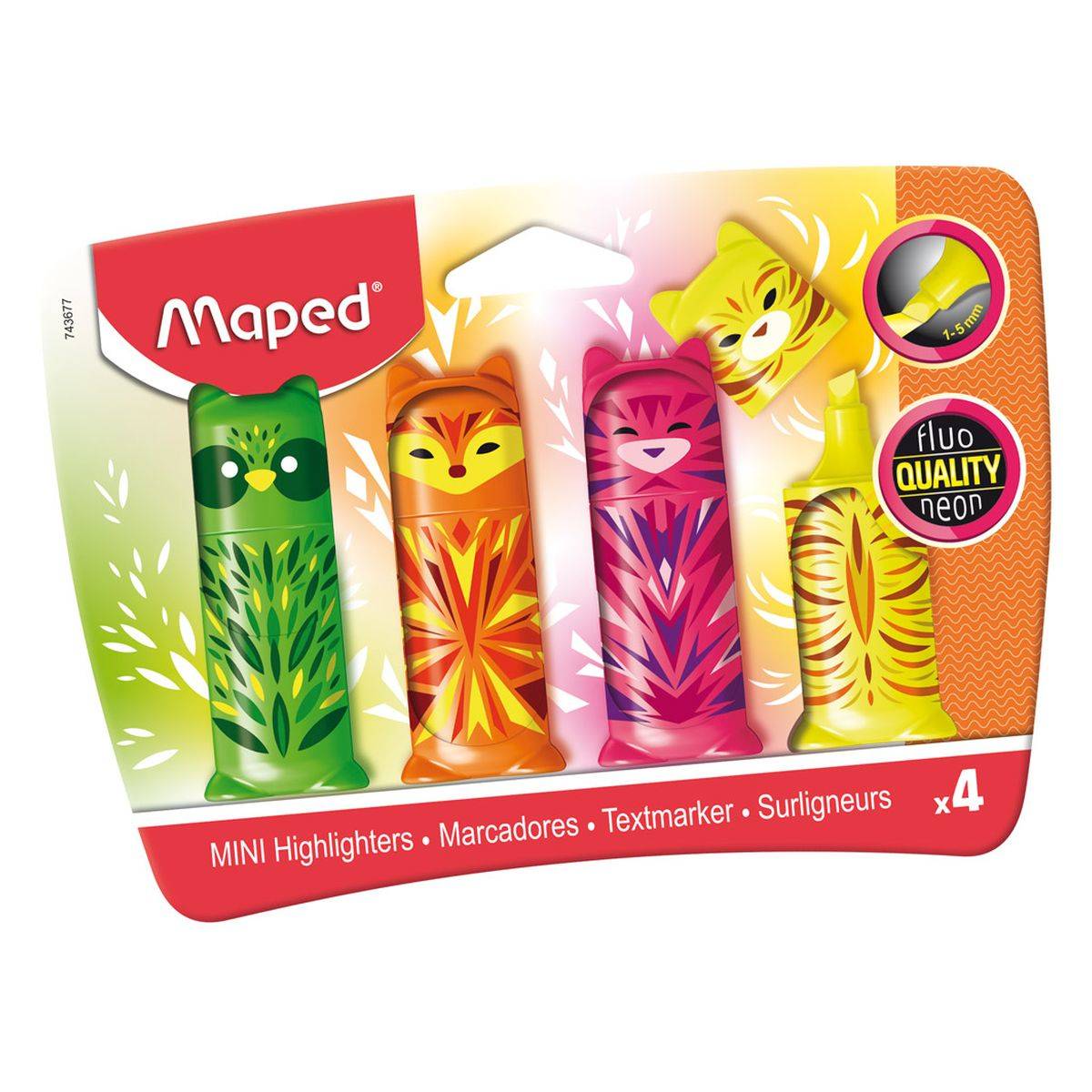 Maped marker fluo pocket mini friend 4/1