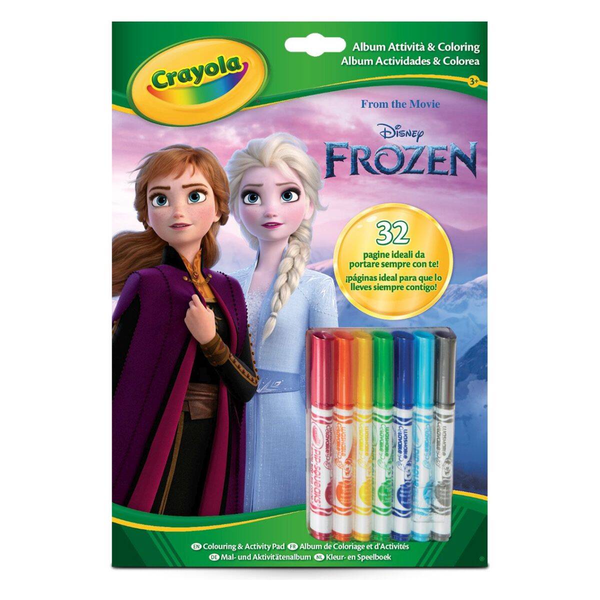 Crayola Frozen - pobarvanka z nalogami in flomastri