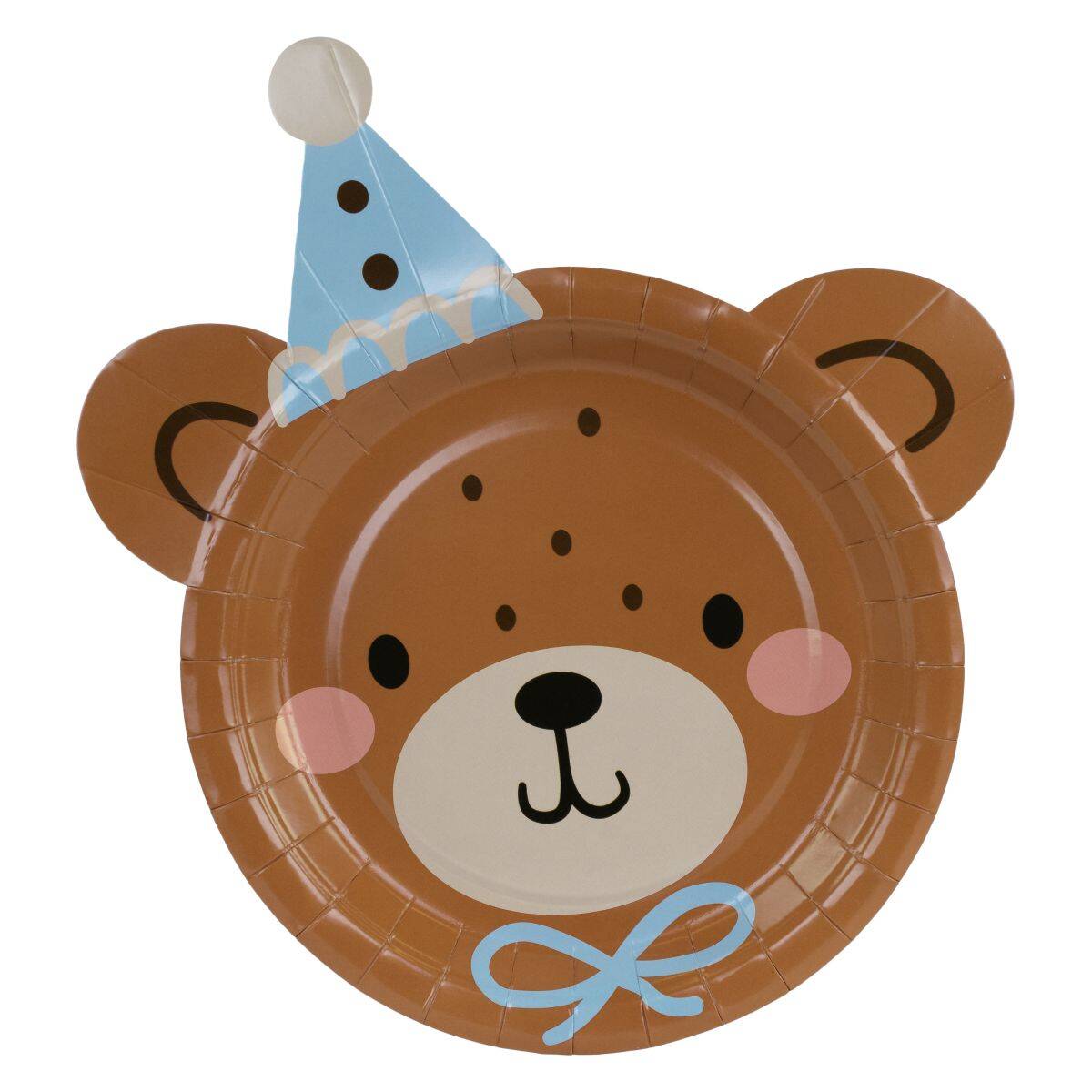 PartyDeco krožniki teddy bear,  21x23 cm