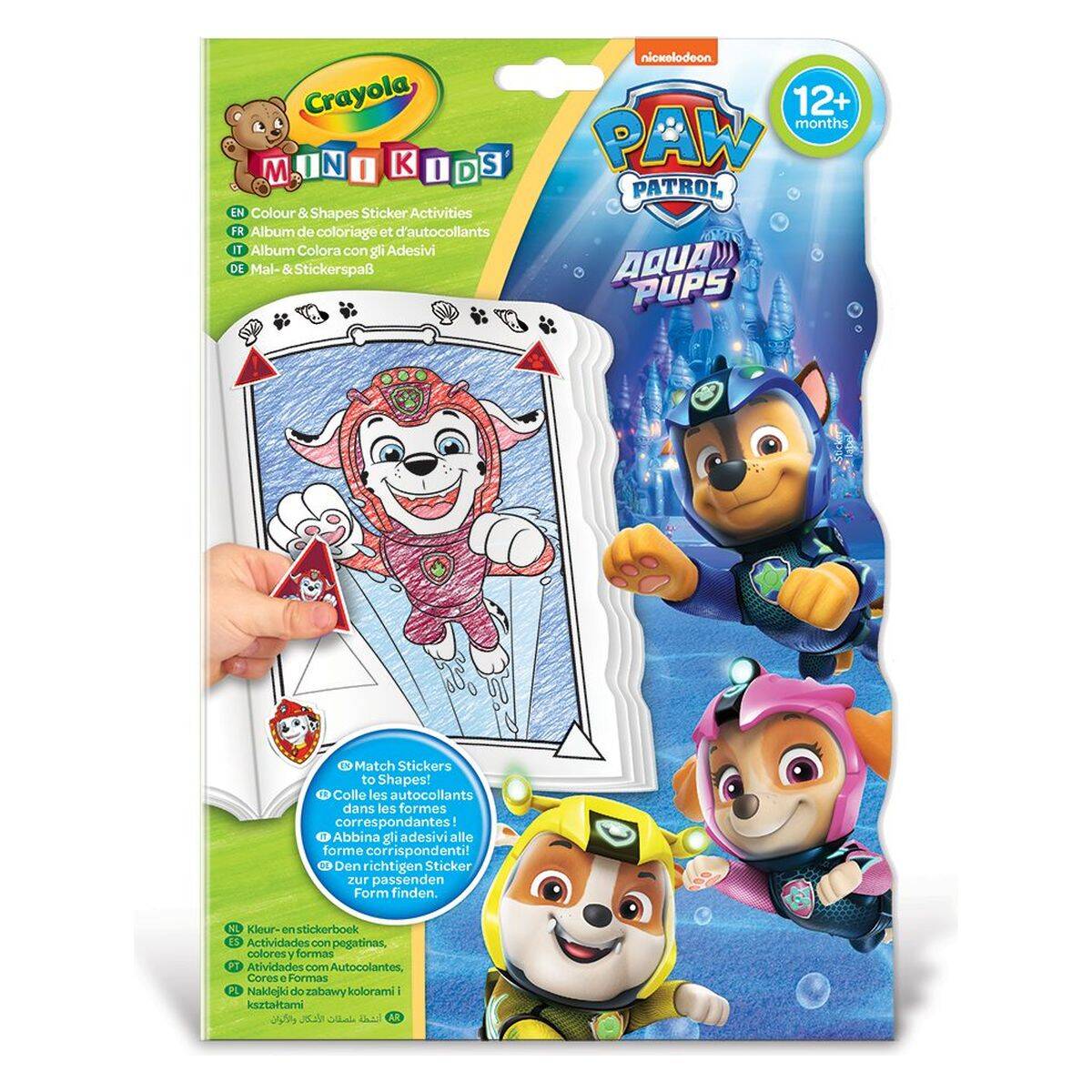 Crayola Paw Patrol - oblike in barve z nalepkami
