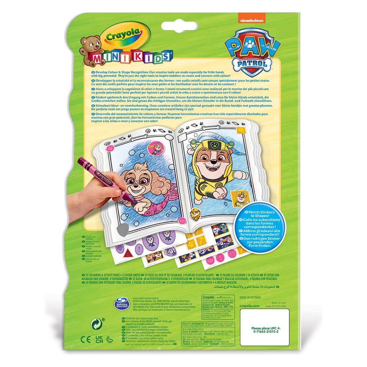 Crayola Paw Patrol - oblike in barve z nalepkami