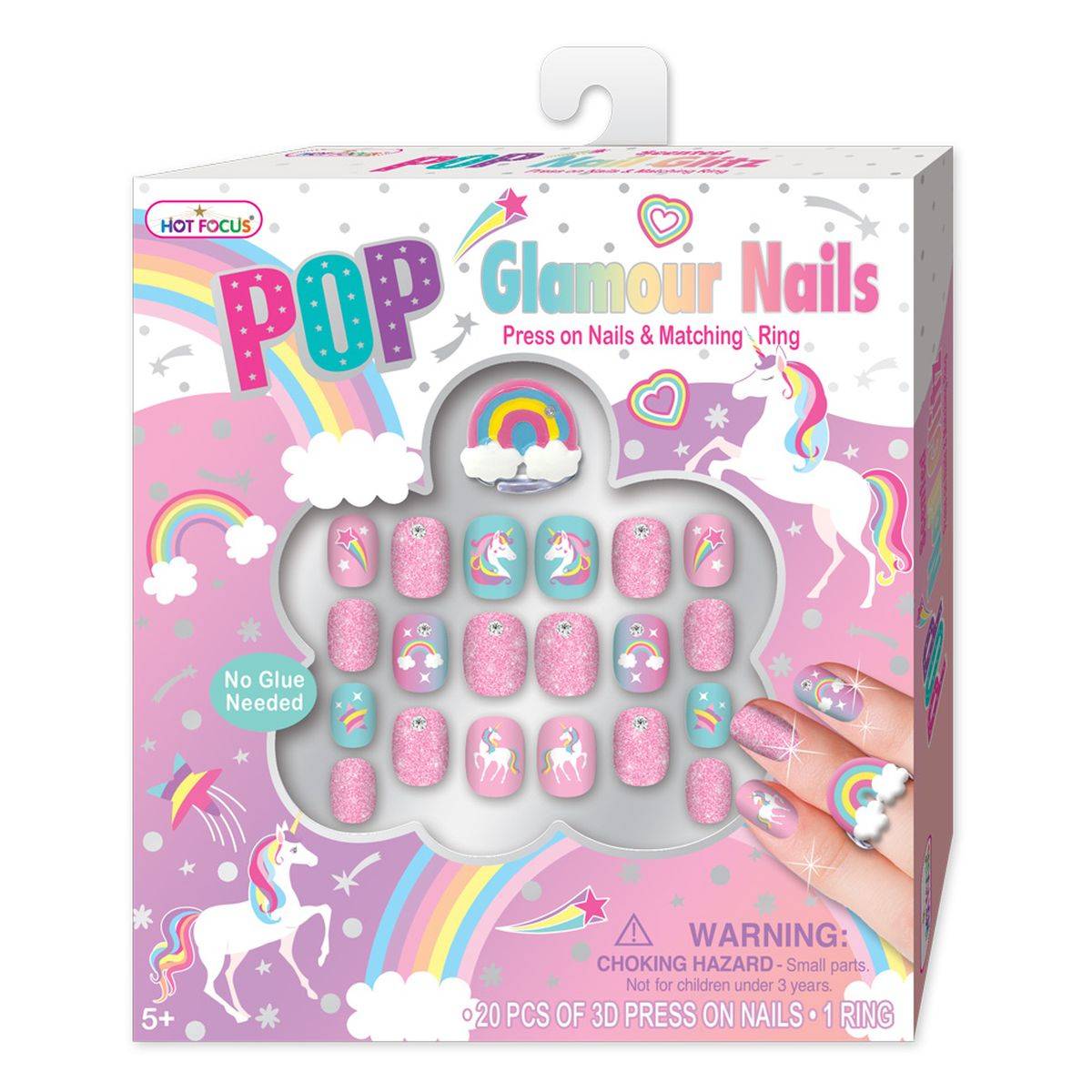 HOT FOCUS set za nokte i prsten Jednorog