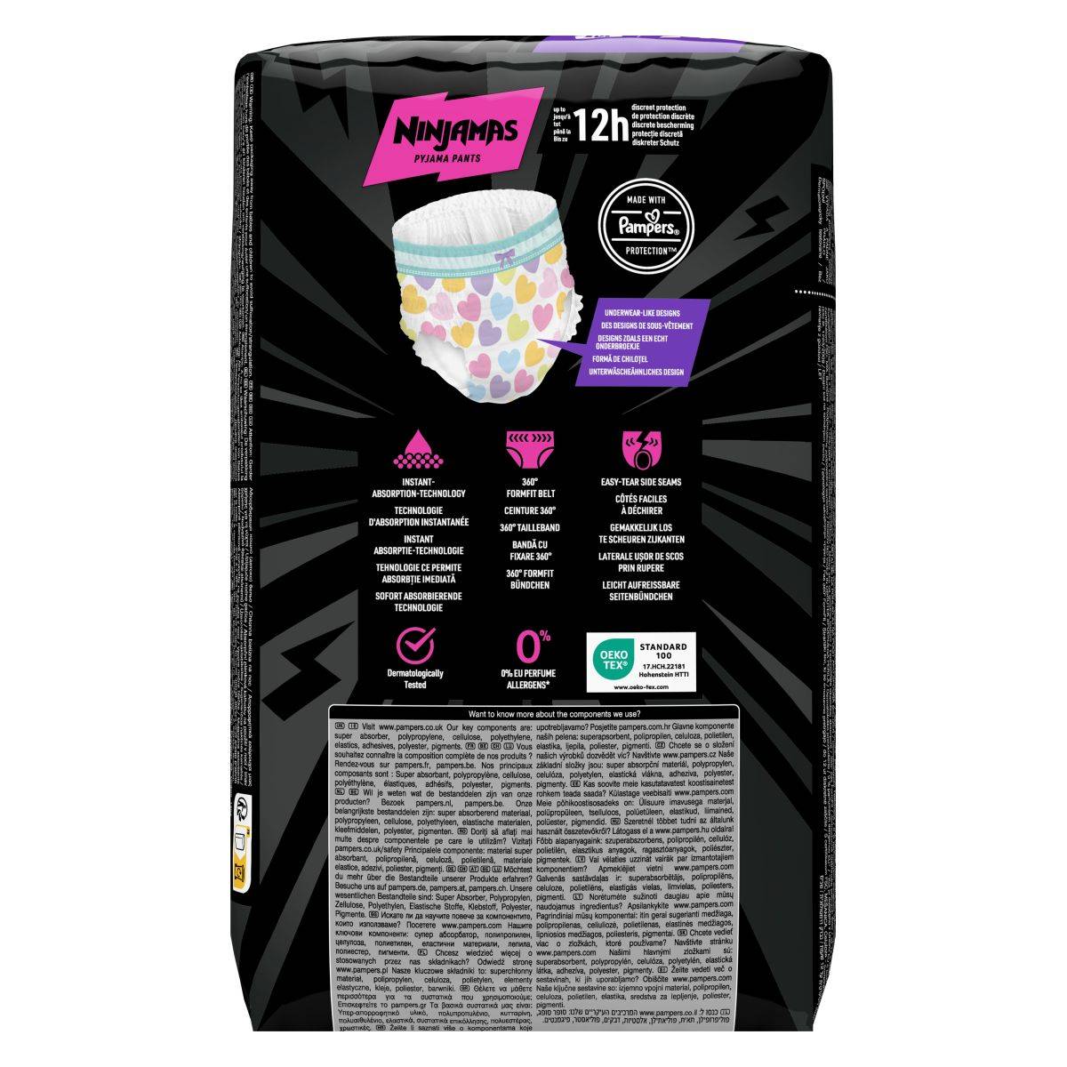 Ninjamas plenice pižama hlačke Jumbo S7, 17-30 kg, 4-7 let, 10/1